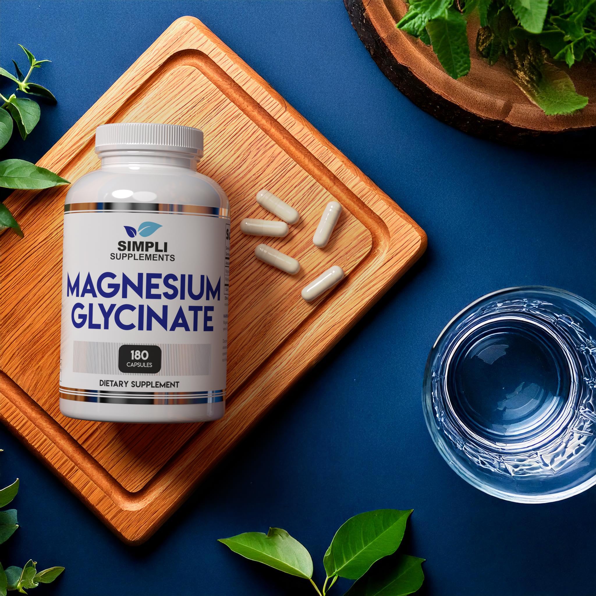 Magnesium Glycinate 400mg per Serving – High Absorption – Gentle on Stomach – Supports Sleep, Relaxation, Muscle, Bone & Immune Health – Non-GMO, Vegan, 180 Capsules Simpli Supplements Au supplements