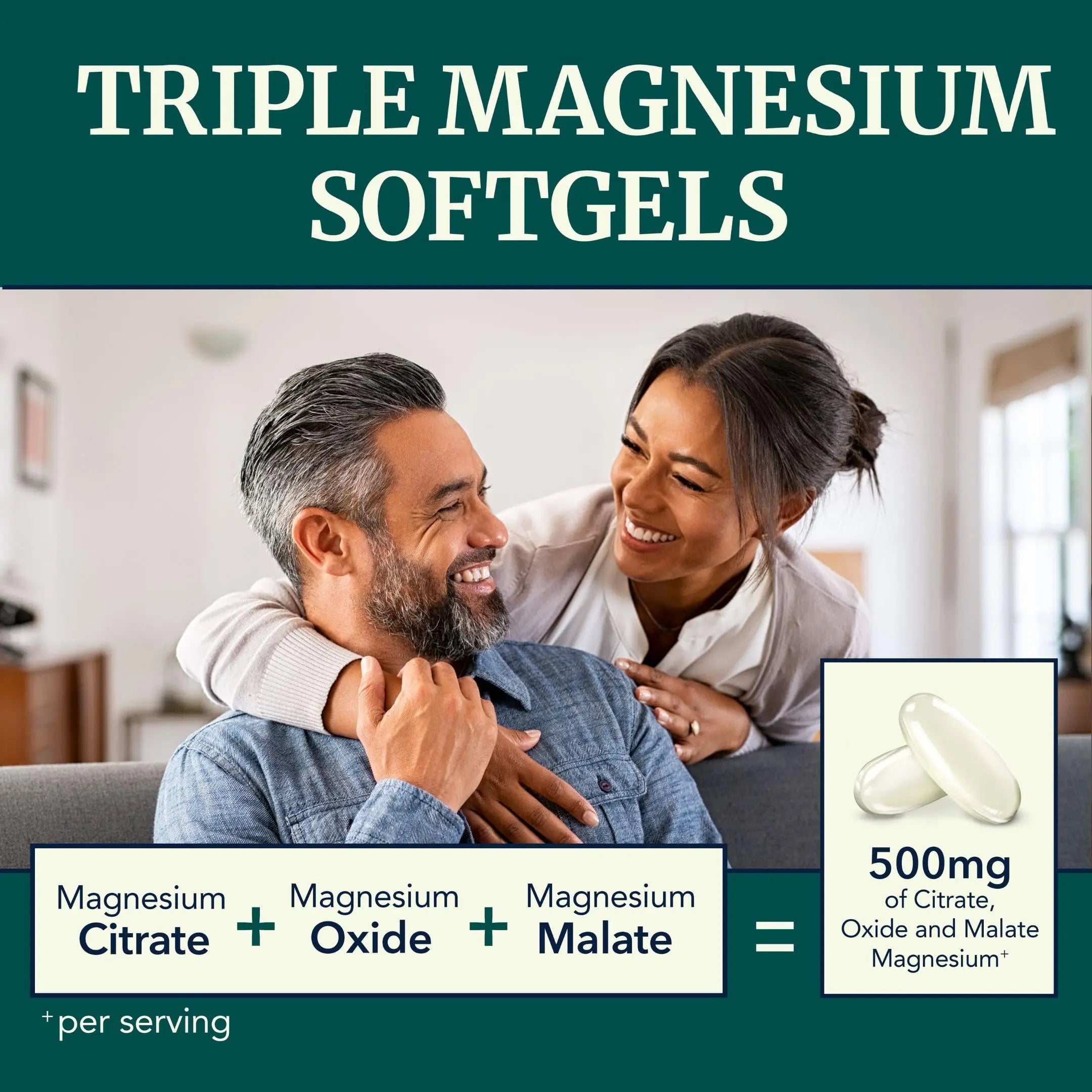 Triple Magnesium Softgels | Citrate, Malate, & Oxide | Highly Absorbable Magnesium Nobi Nutrition Au supplements