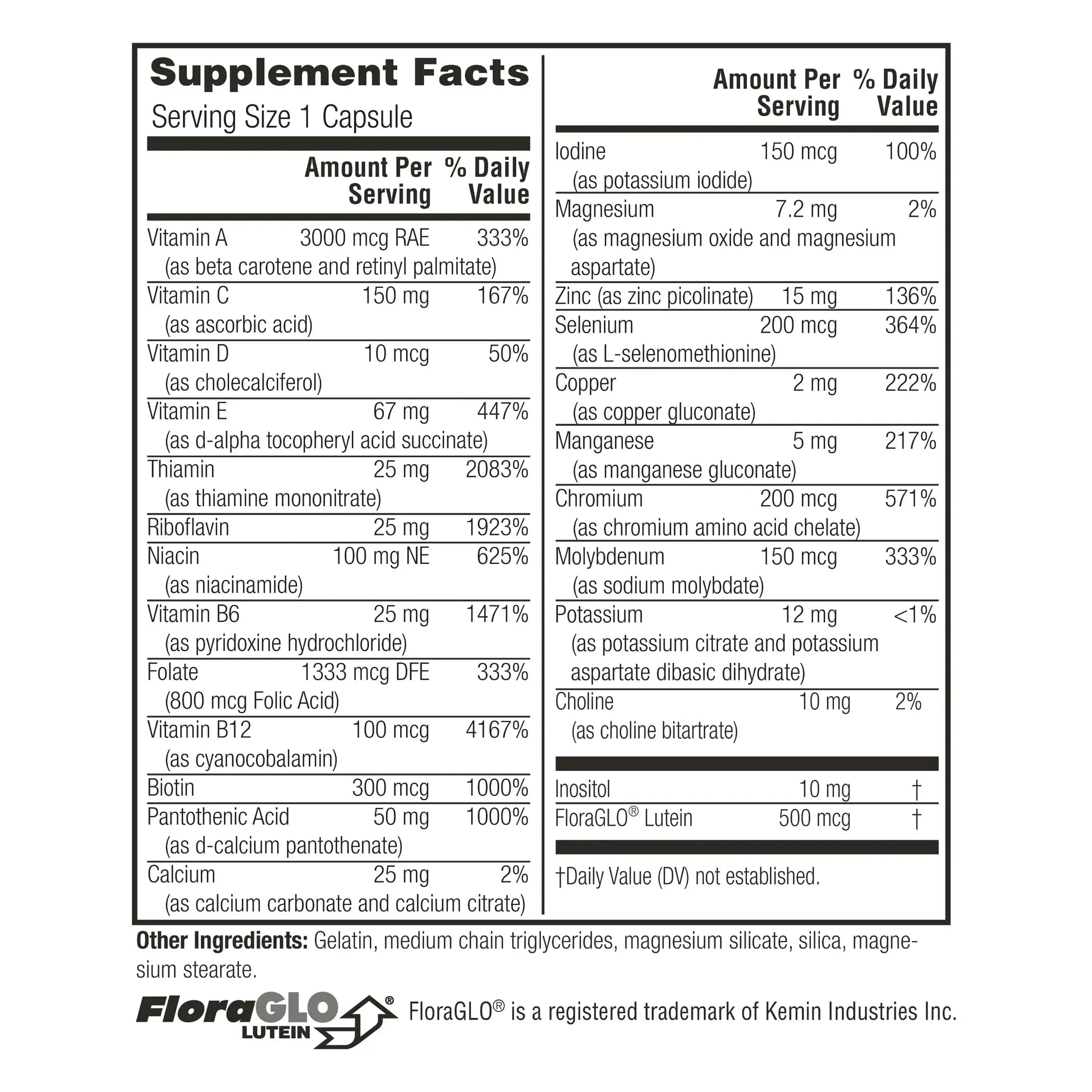 Twinlab Daily One Caps Without Iron - Nutritional Supplement with Zinc, B Vitamins, Magnesium, and More - 180 Capsules Twinlab Au supplements