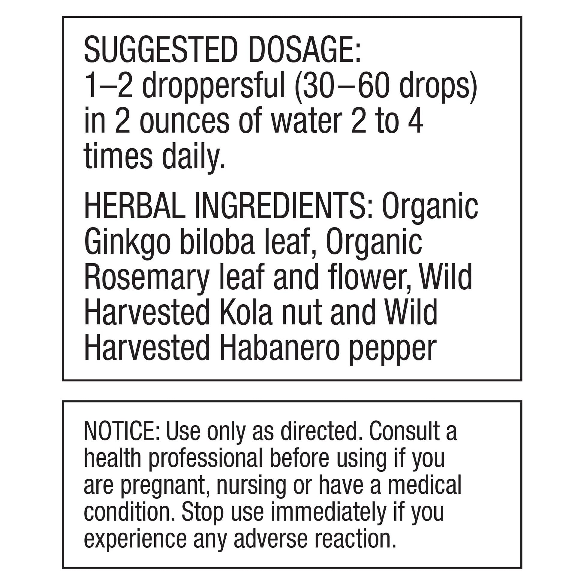 Dr. Schulze's Brain Formula 2 oz. - Vegan and Wild-Harvested | Stimulates Circulation and and Improved Mental Focus Dr. Schulze's Au supplements