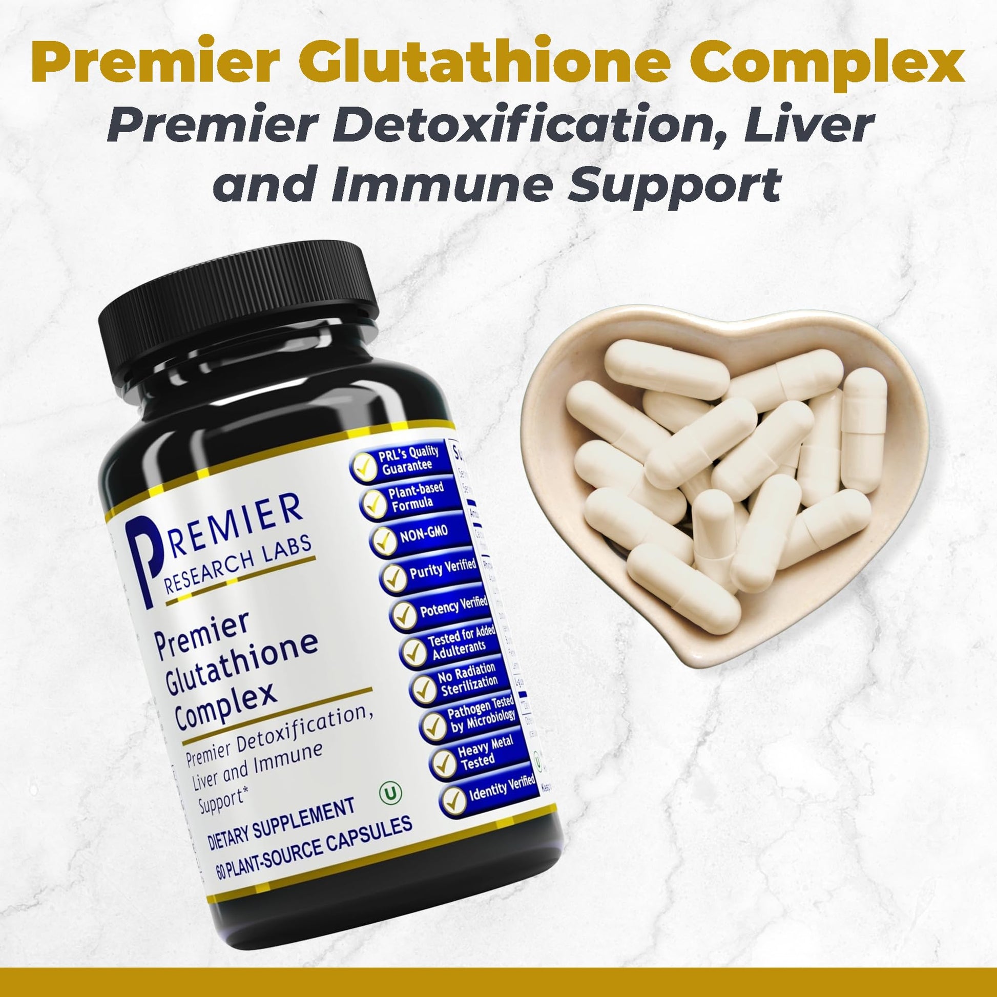 Premier Research Labs Glutathione Complex - Liver & Immune Support Supplement - Glutathione Pill for Natural Liver Cleanse - 60 Vegetarian Capsules Premier Research Labs Au supplements