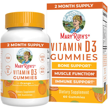 MaryRuth Organics Vitamin D3 Gummies | 2 Month Supply | Adults & Kids Vitamin D Gummy | Immune Support Supplement | VIT D3 1000IU for Bone Health&Muscle Function | Vegan | Non-GMO | Gluten Free | 60 MARYRUTH'S Au supplements