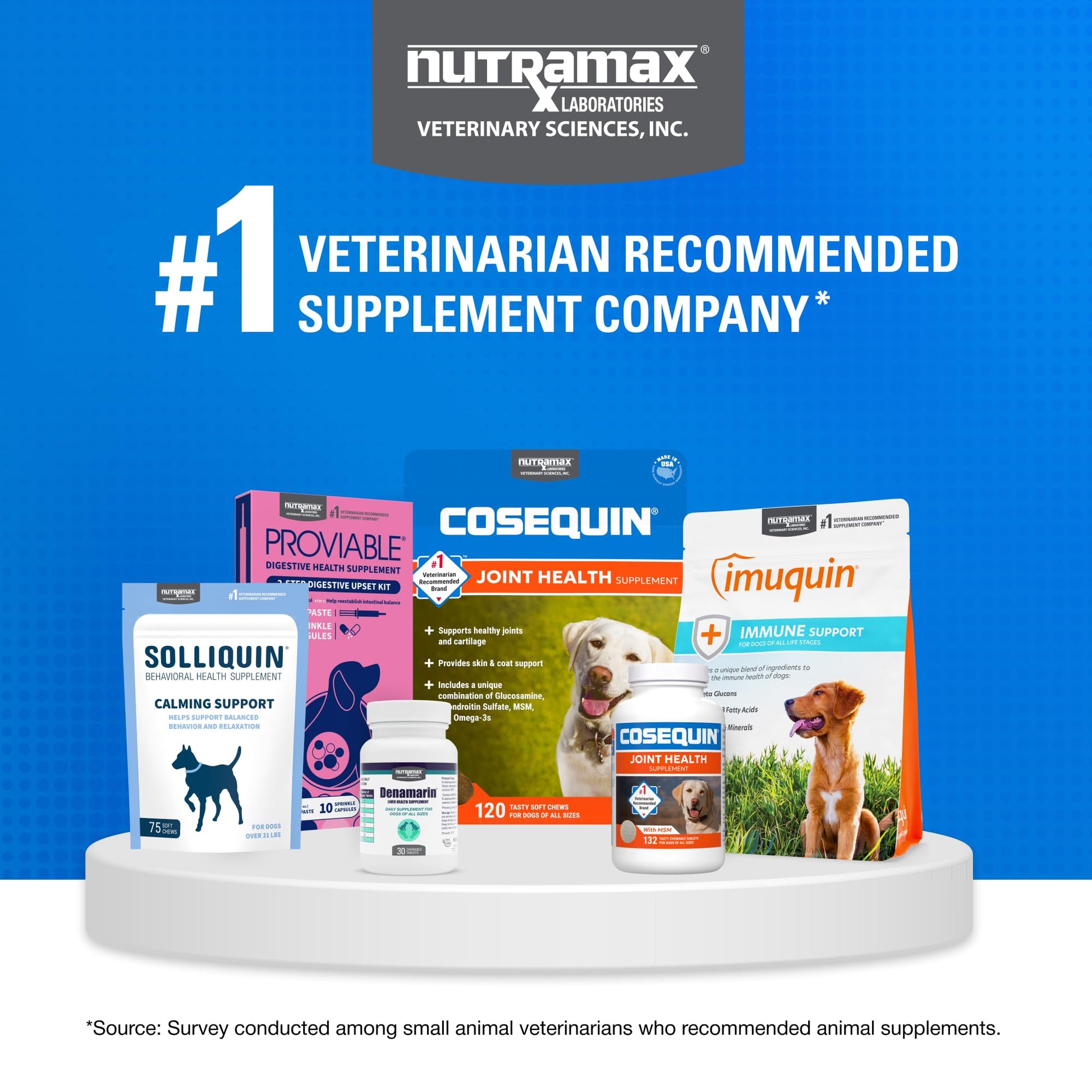 Nutramax Laboratories Cosequin Maximum Strength Joint Health Supplement for Dogs - With Glucosamine, Chondroitin, and MSM, 2 Pack, 264 Total Chewable Tablets Nutramax Laboratories Au supplements