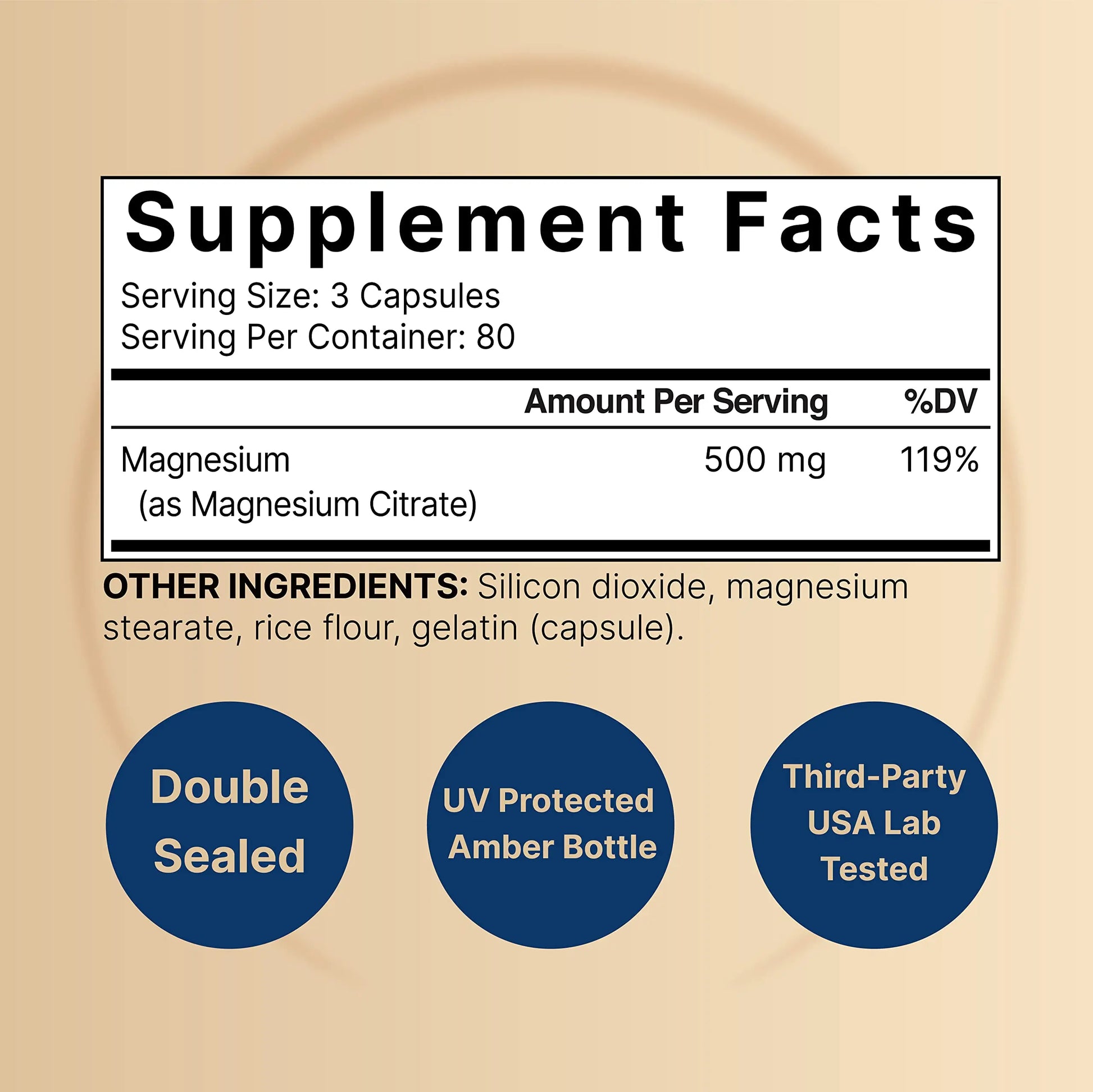 NatureBell Magnesium Citrate 500mg, 240 Capsules | High Purity Elemental Form NatureBell Au supplements