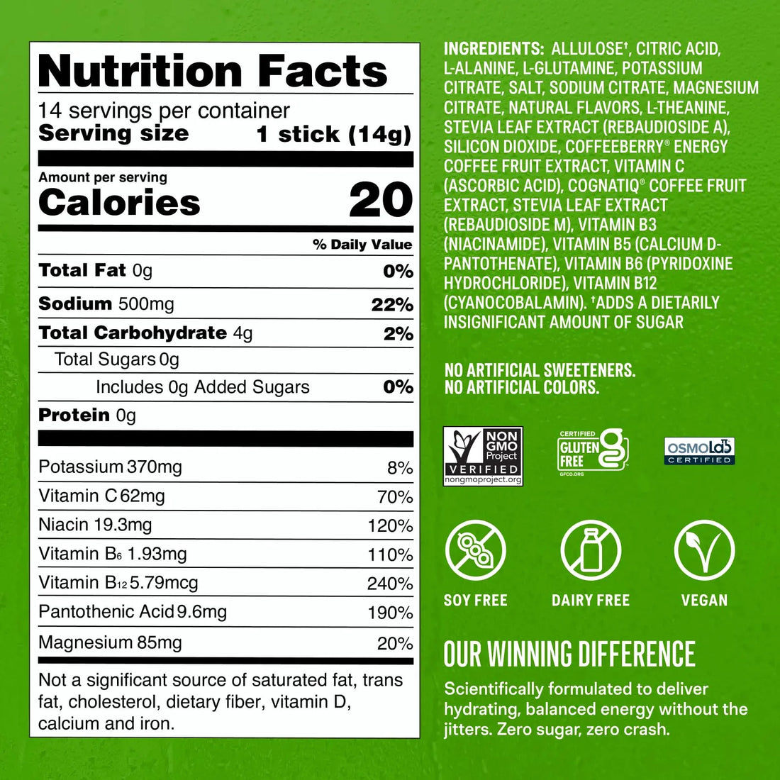 Liquid I.V.® Hydration Multiplier Sugar Free + Energy - Strawberry Kiwi | Electrolyte Powder Drink Mix | 1 Pack (14 Servings) Liquid I.V. Au supplements