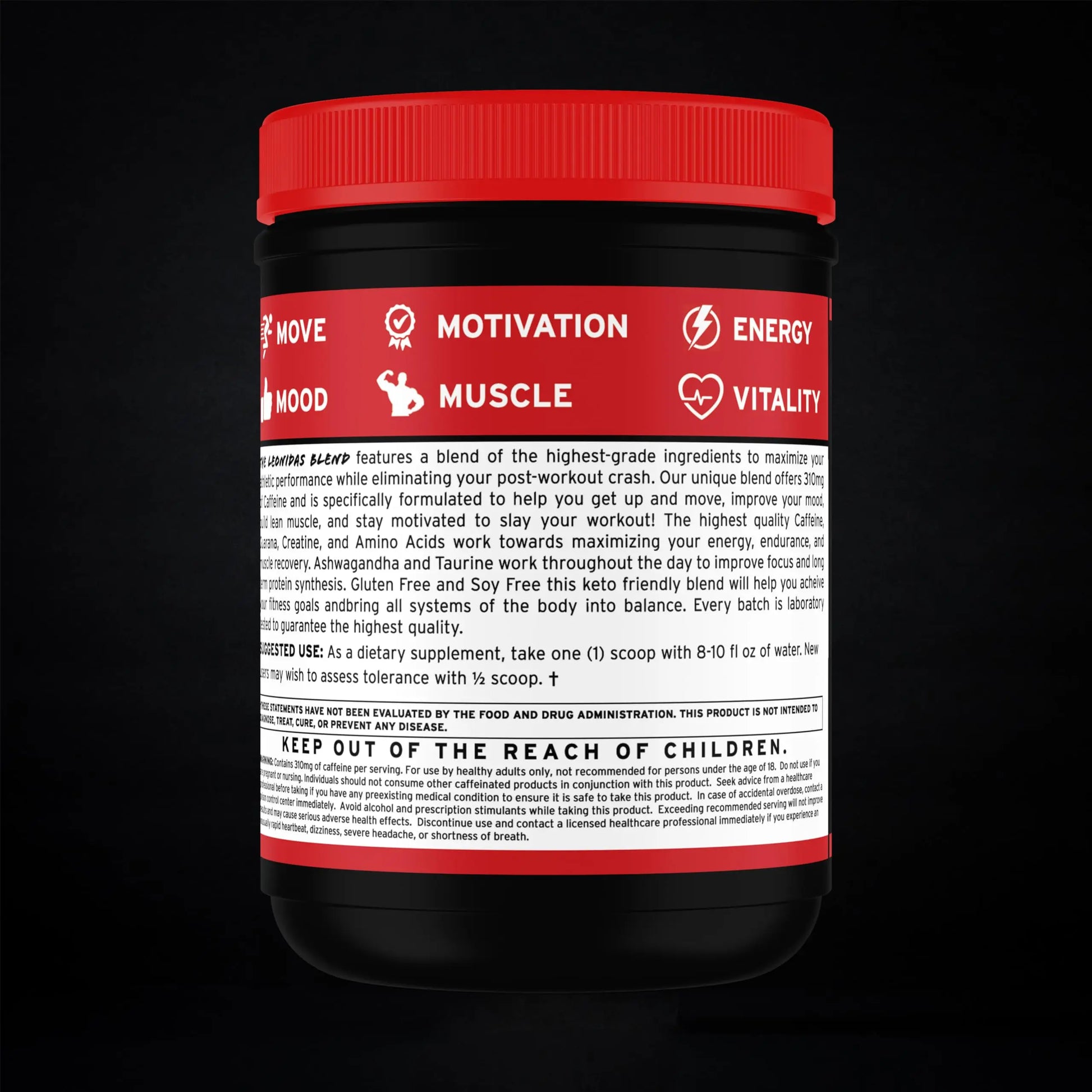 Spartan Fit Nutrition Pre-Workout Powder -Berry Flavor with Full Serving of Creatine +310mg Generic Au supplements