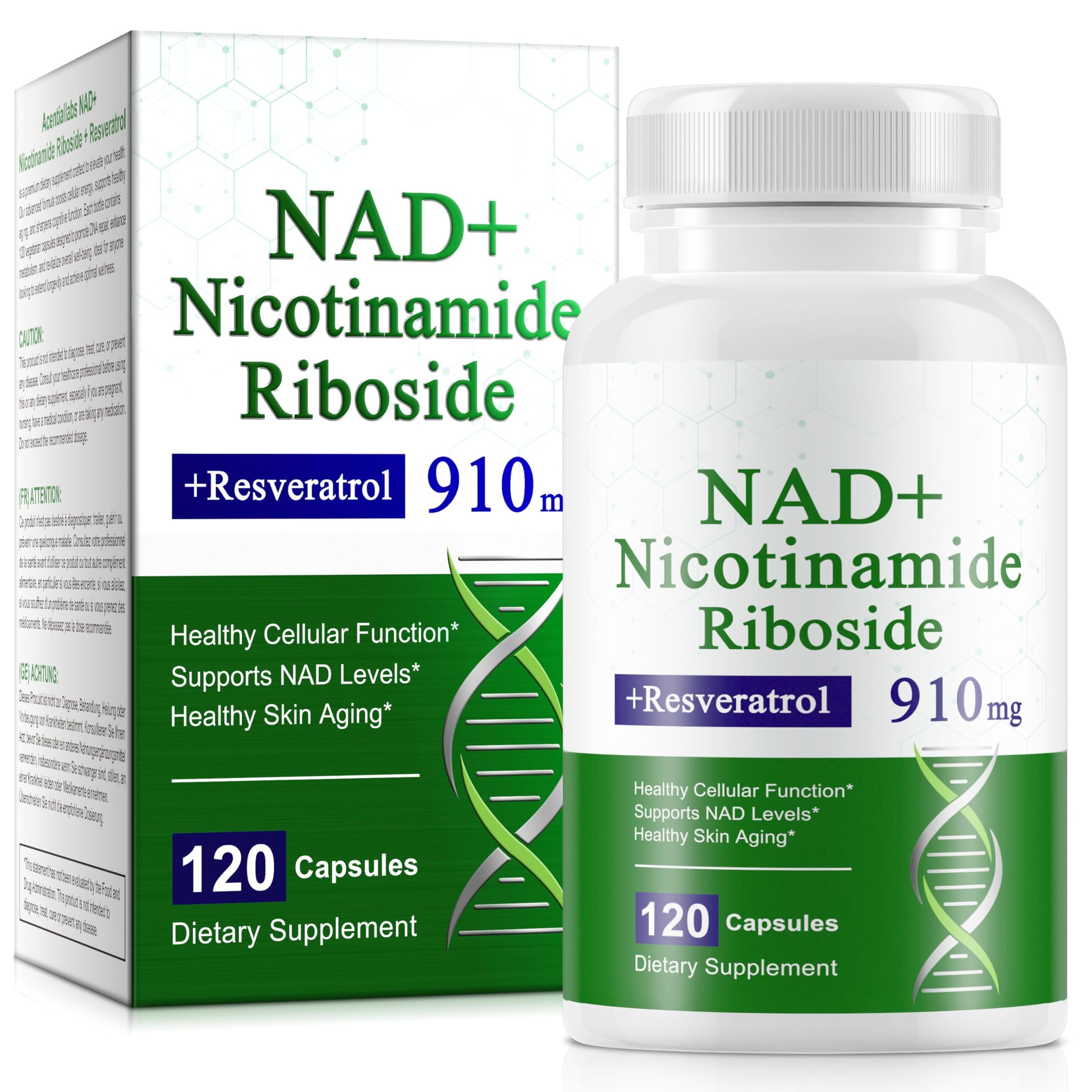 Xaarty NAD Supplement, 910MG Liposomal NAD for Women & Men, Nicotinamide Riboside, Resveratrol, Quercetin, NAD Resveratrol Supplement for Anti-Aging, 120 Capsules Xaarty Au supplements
