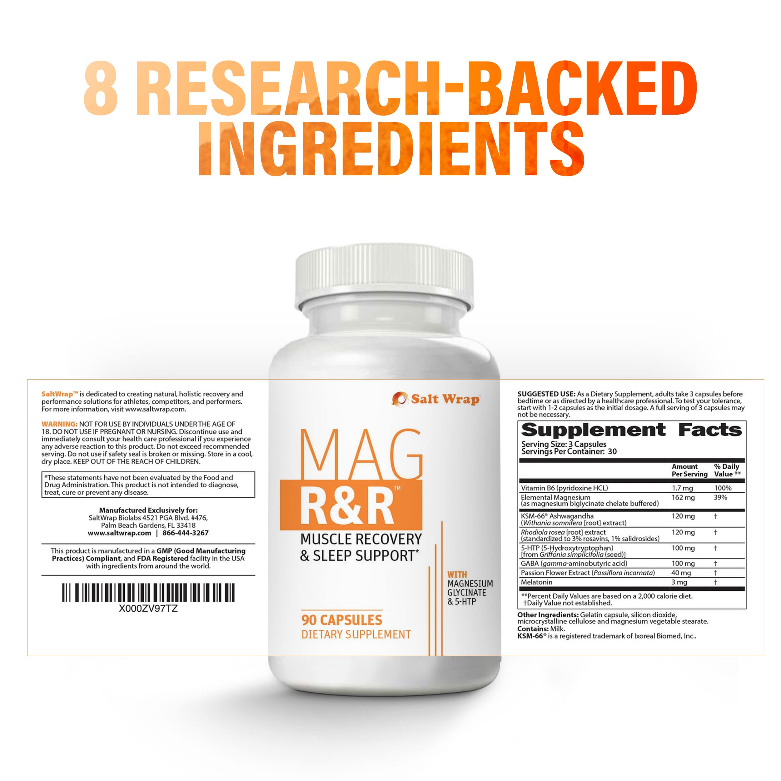 SaltWrap Mag R&R - Nighttime Muscle Cramps Support, Natural Sleep Support for Adults SaltWrap Au supplements