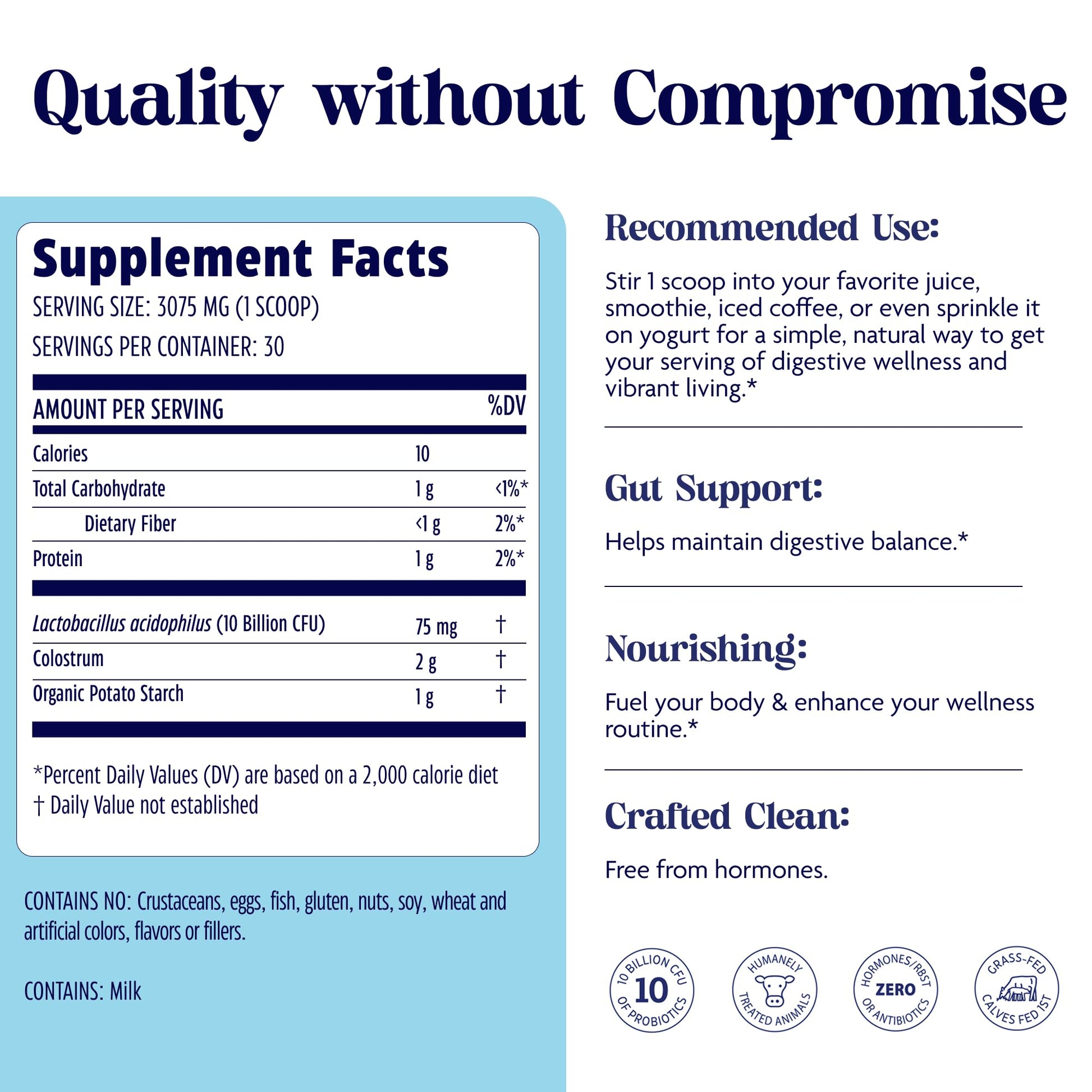 Enzymedica Colostrum + Probiotics Powder Supplement - Grass Fed Bovine Colostrum for Women & Men, Peptide & Lactoferrin Support, Promotes Hair, Skin, Nails, Immune & Gut Health, Gluten Free - 3.25 oz Enzymedica Au supplements