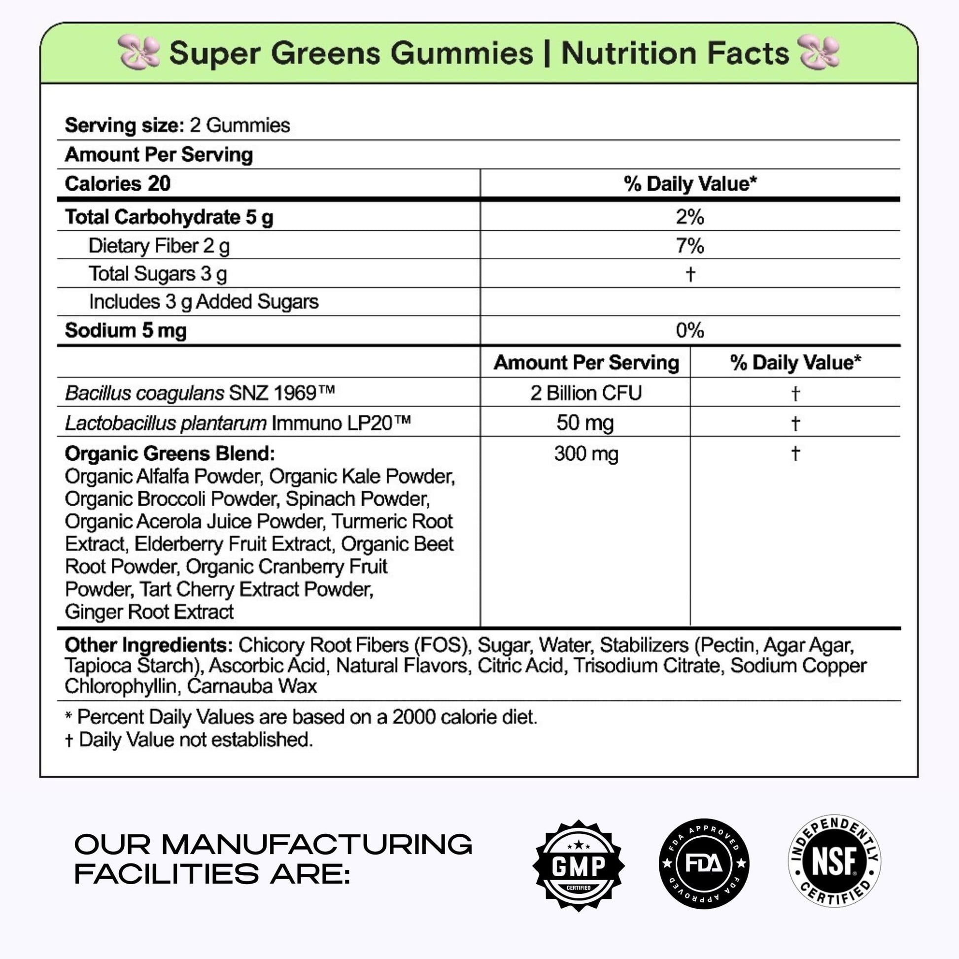 Kiala Nutrition Super Greens Gummies with 11x Organic Greens, Pre, Post & Probiotics, Antioxidants, Multivitamin, Fiber Supplement Supports Gut Health & Digestion, Dairy Free, Vegetarian, 60 Count Kiala Nutrition Au supplements