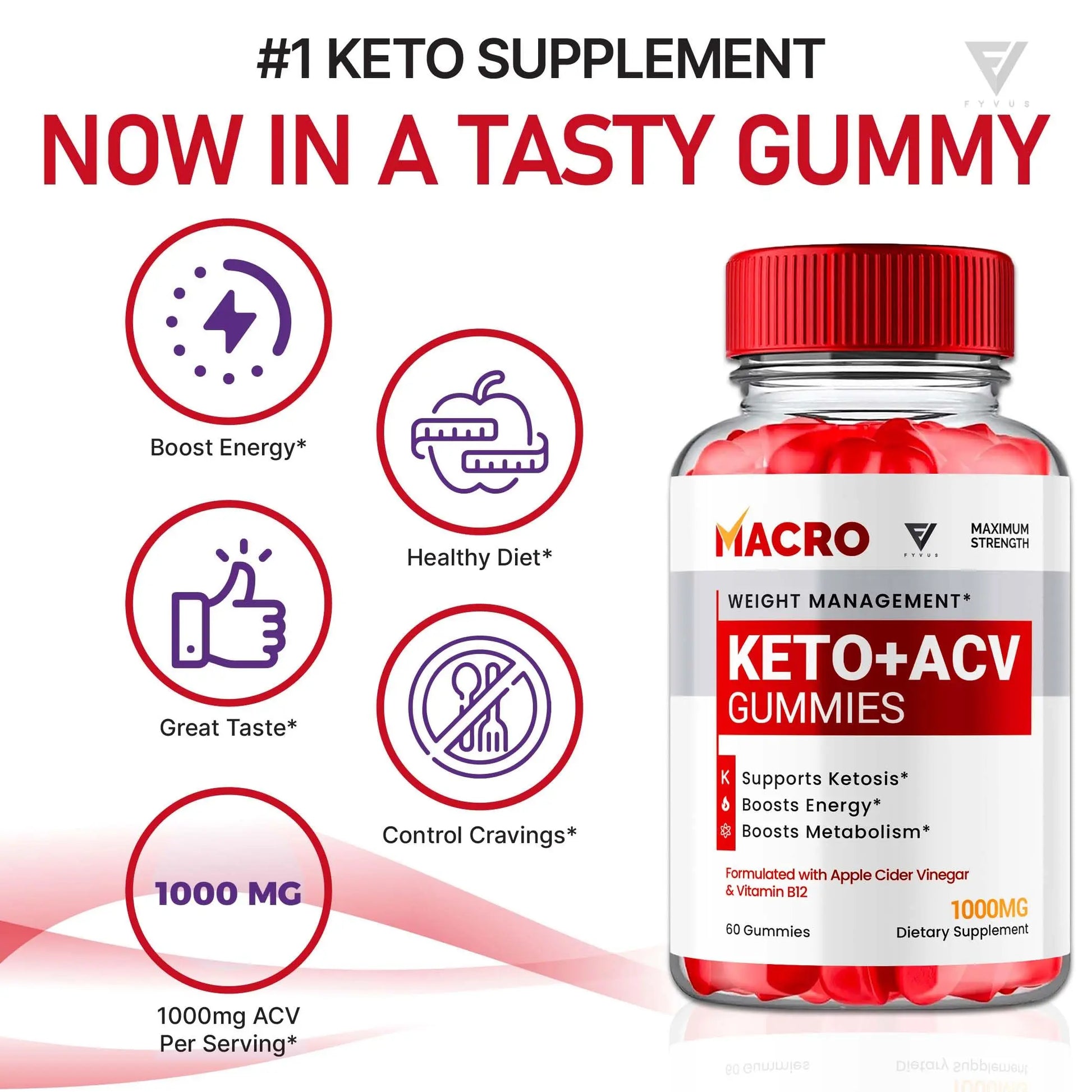 Macro Keto ACV Gummies Advanced Apple Cider Vinegar Vitamin Supplement Fyvus Au supplements