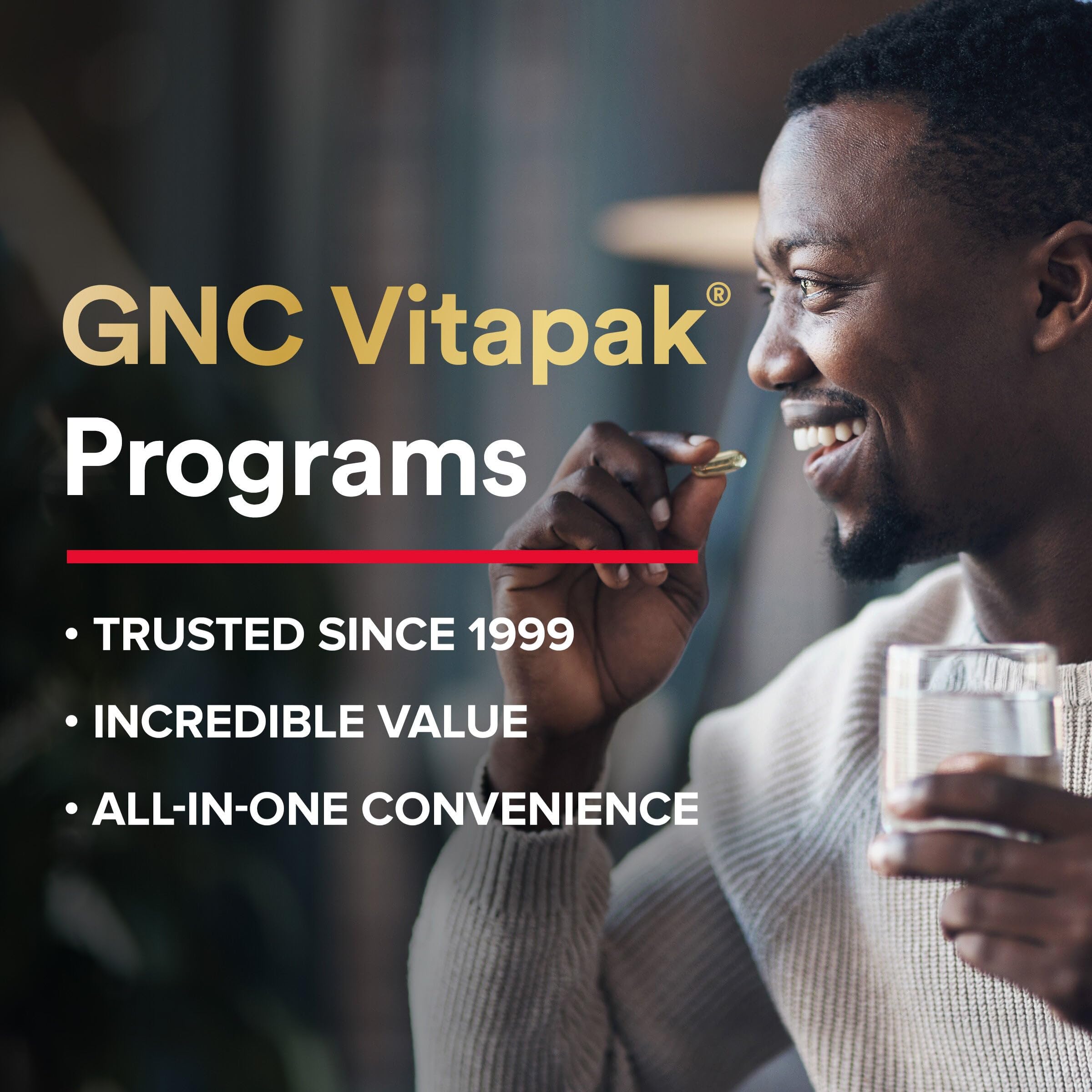 GNC Men's 30+ Vitapak Program | 5-in-1 Daily Multivitamins and Minerals | Supports Healthy Bones and Stress Relief | 30 Servings GNC Au supplements