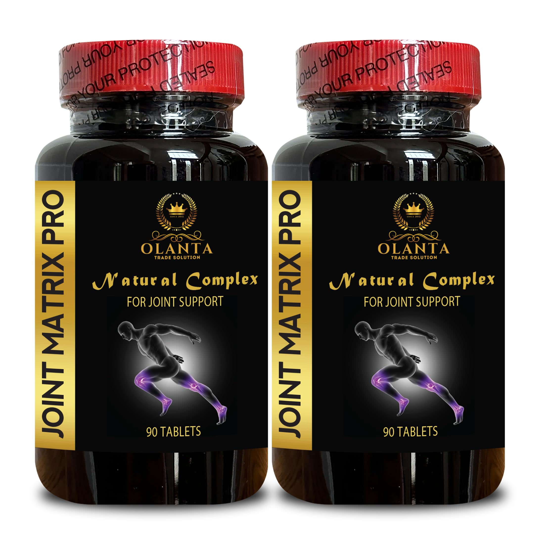 Joint Matrix PRO Natural Complex - Support Muscle Recovery, Full Joint Support, Flexibility Supplements, Natural Muscle Support - 2 Bottles 180 Tablets OLANTA TRADE SOLUTION Au supplements