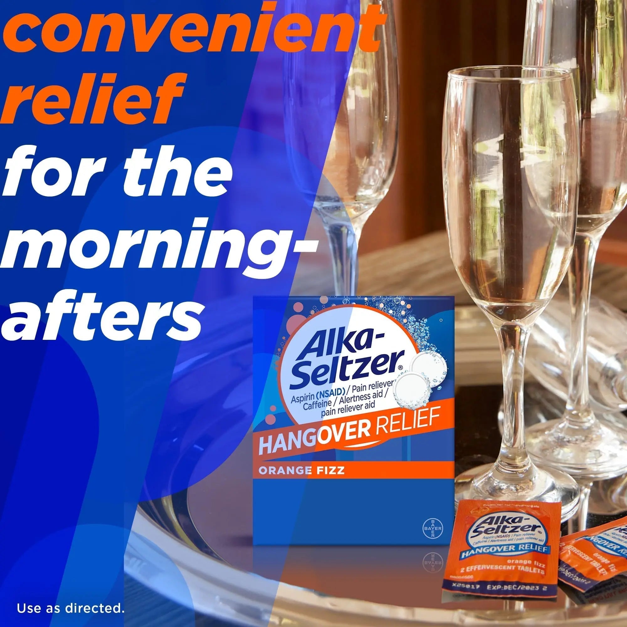 Alka-Seltzer Hangover Relief Tablets, Fast Relief Starts In About 15 Minutes for Headaches, Body Aches & Mental Fatigue, Bachelorette & Bachelor Party Packs 60 Count (3 Boxes, 20 Tablets Each) Alka-Seltzer Au supplements