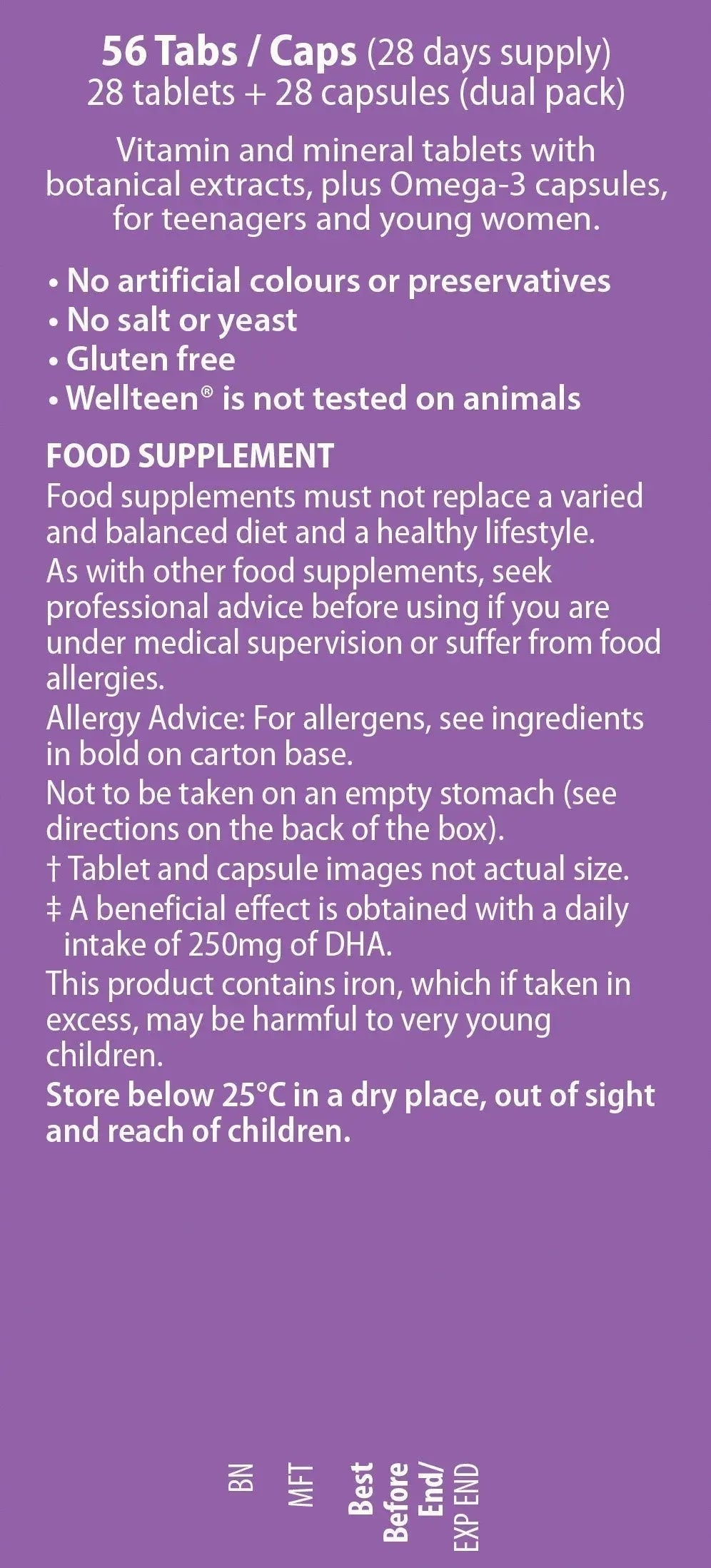 Vitabiotics Wellteen Her Plus - 56 Tablets/Capsules, 56 Count (Pack of 1) Wellteen Au supplements