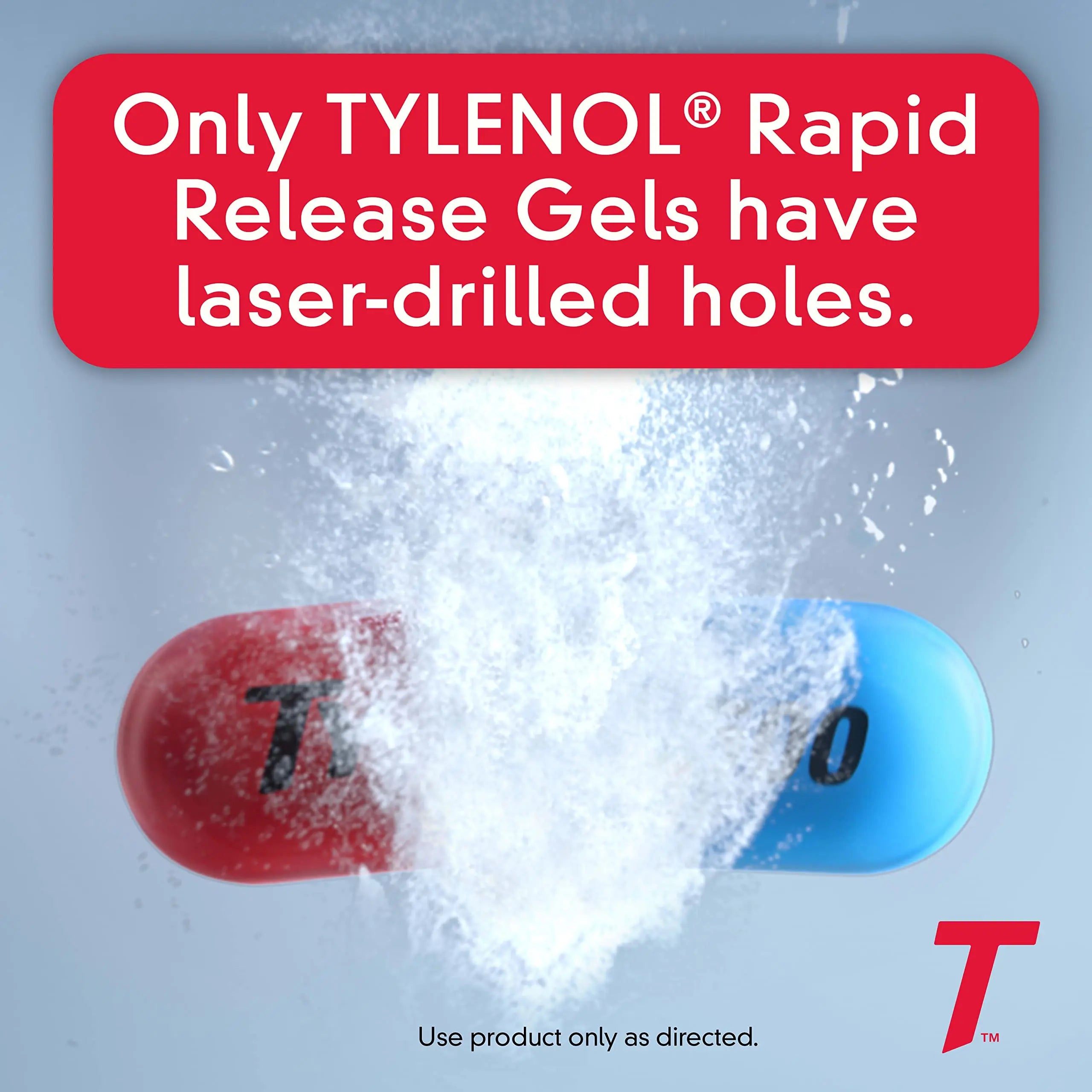 Tylenol Extra Strength Acetaminophen Rapid Release Gels, Fast, Strong Pain Relief, Fever Reducer, 500 mg Gelcaps with Laser‑Drilled Holes for Fast Release, OTC Medicine, 100 Count Tylenol Au supplements