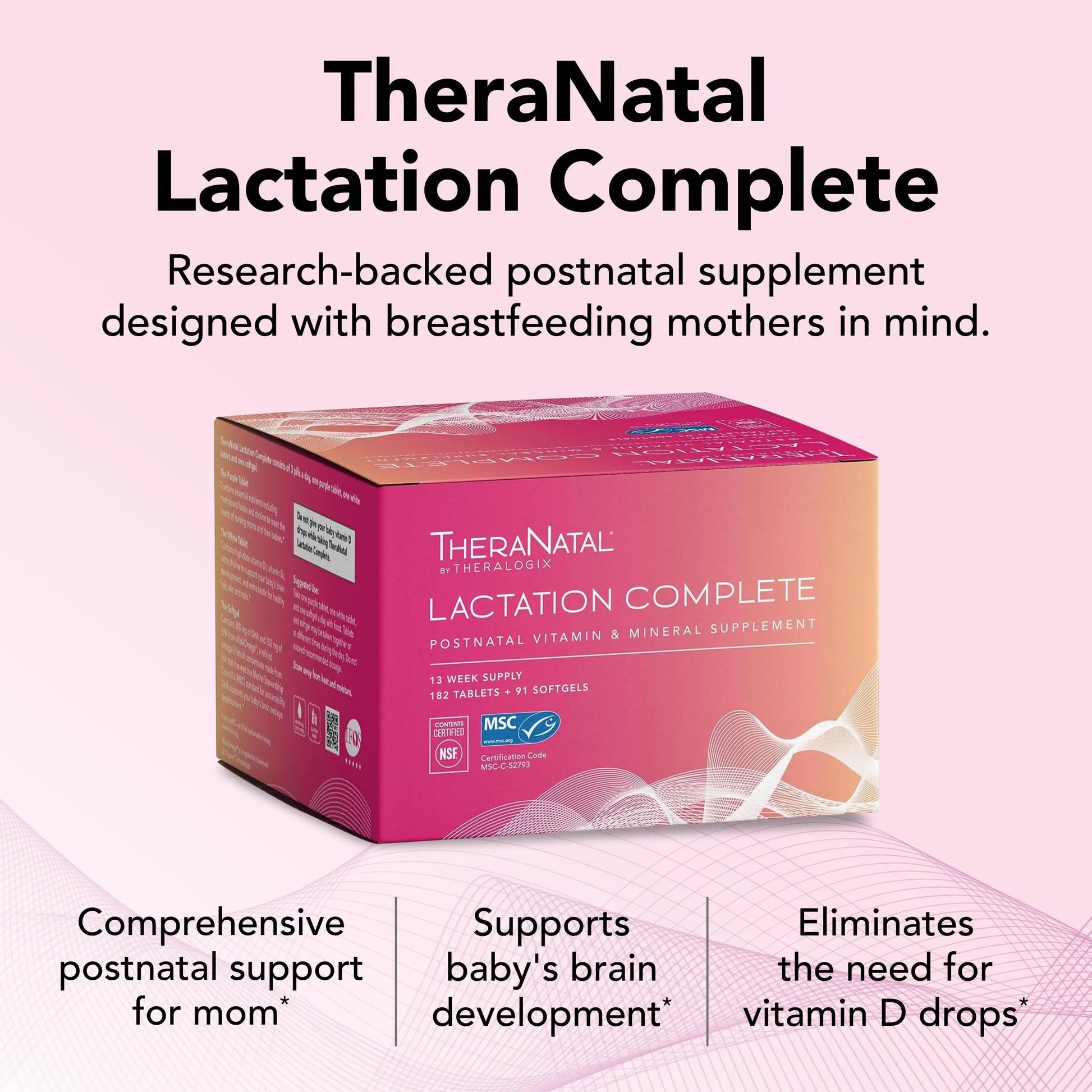 Theralogix TheraNatal Lactation Complete Postnatal Vitamin Supplement - 13-Week Theralogix Au supplements