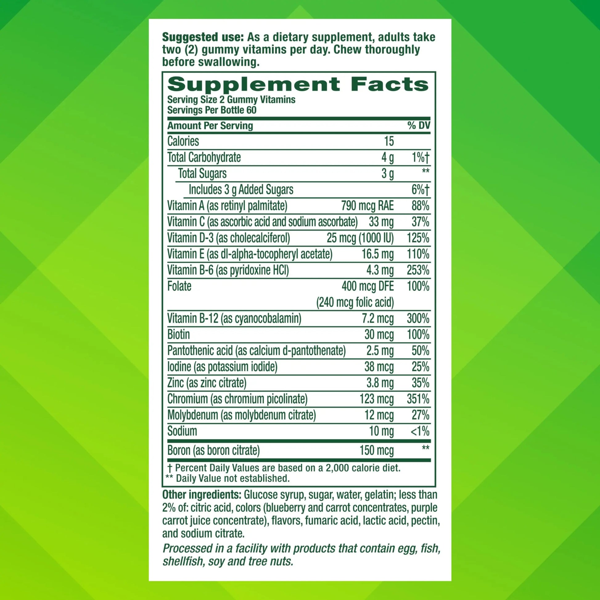 vitafusion Adult Gummy Vitamin Supplement for Men, Berry Flavored, A, C, D, E, B6, B12, Daily, 120 Count, 60 Day Supply Vitafusion Au supplements