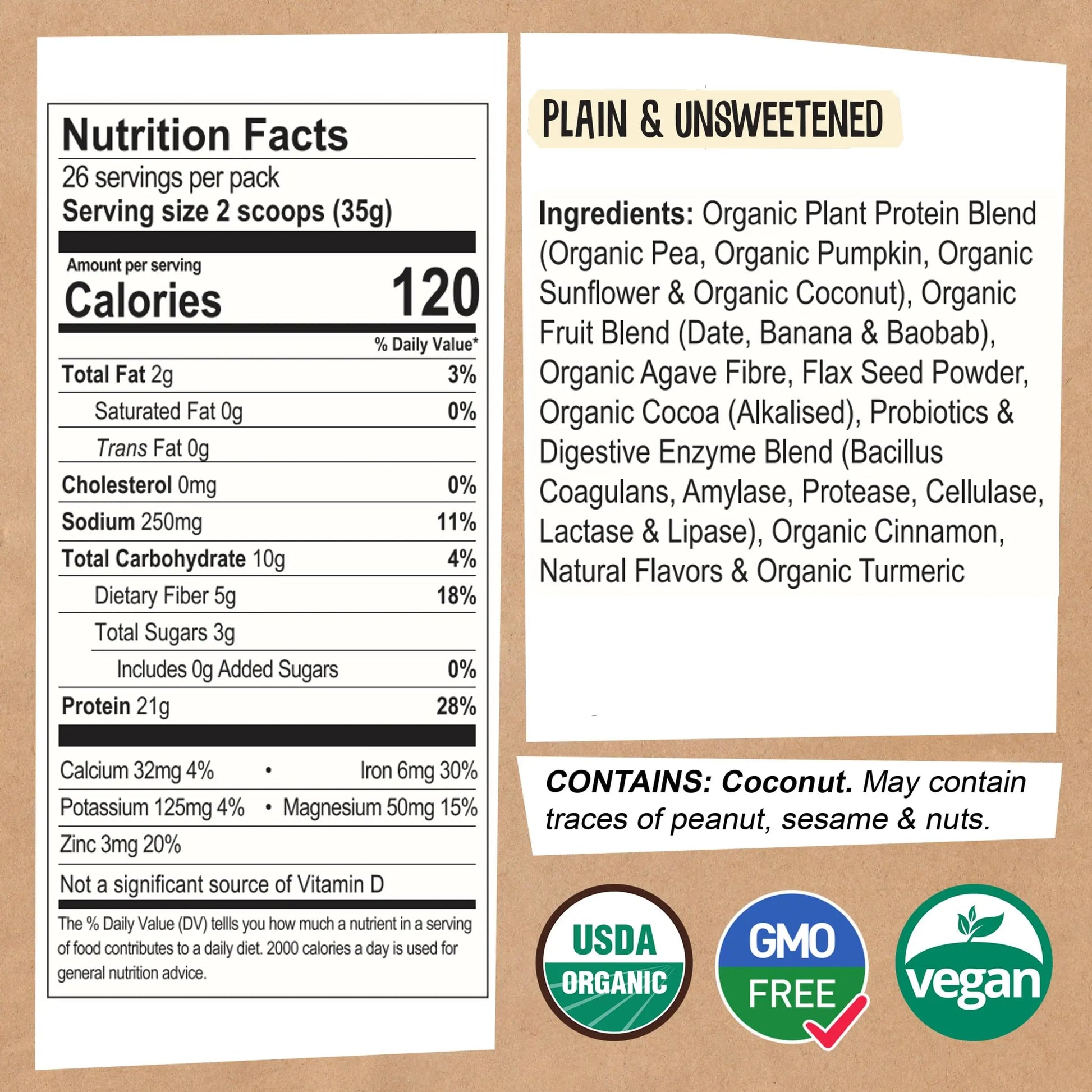 EarthChimp Organic Vegan Protein Powder - with Probiotics - Non GMO, Dairy Free EarthChimp Au supplements