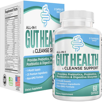 Gut Health Support Supplement (25-in-1) with Prebiotics, Probiotics, Postbiotics & Digestive Enzymes | Gut Supplements | 60 Capsules Elevate Recovery Supplements Au supplements