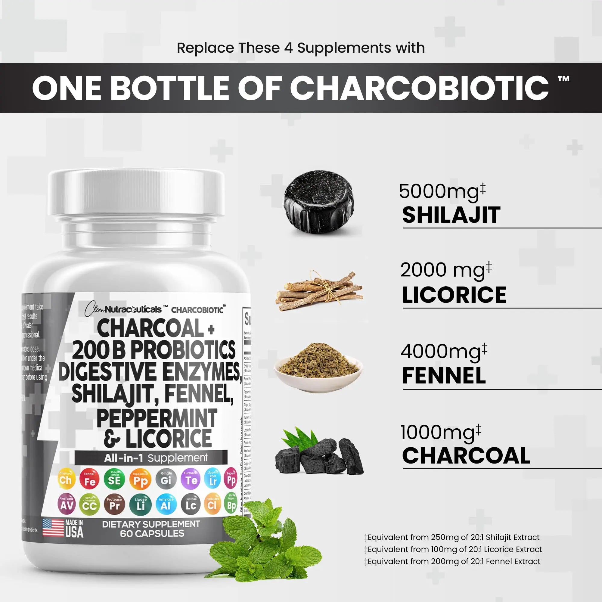 Clean Nutra Activated Charcoal Capsules 1000mg Shilajit 5000mg Pills Clean Nutraceuticals Au supplements