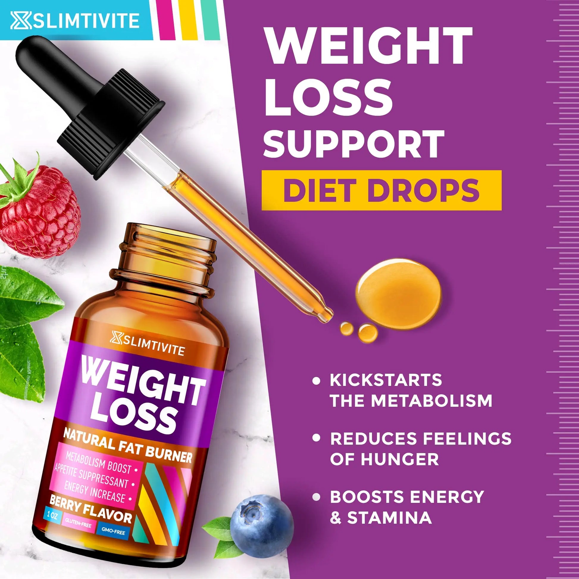 Slimtivite Weight Loss Drops - Diet Fat Effective Appetite Suppressant & Metabolism A.Vogel Au supplements