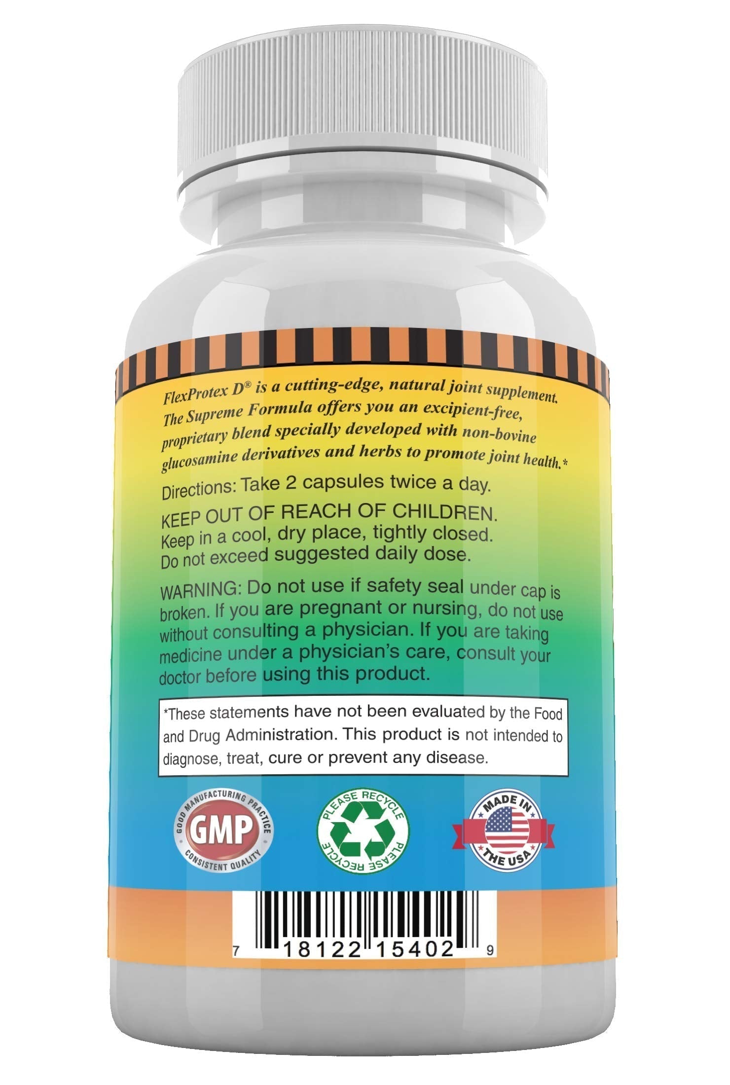 Daily Health, Flexprotex D 884mg Joint Muscle Support 120 Capsules Natural Herbal Turmeric Chondroitin Glucosamine Yucca Boswellia Hyaluronic Acid Ashwagandha D3 Magnesium (1 Month Supply) Daily Health Au supplements