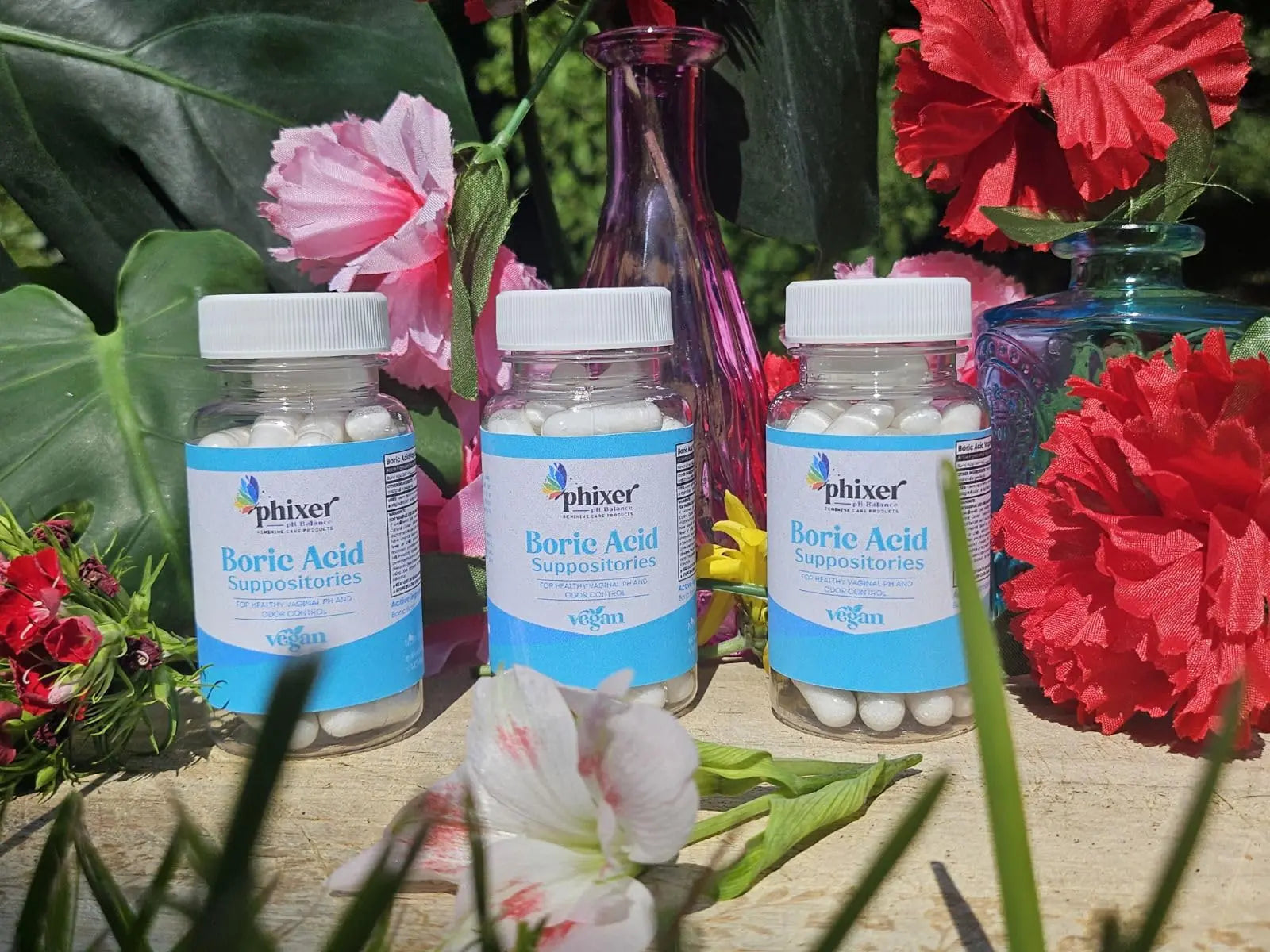 Phixer pH Balance - Vaginal Boric Acid Suppositories for Women - 20 Suppositories 600MG Each for Chronic Yeast Infections and Vaginal Odor - Vaginal Use Only - Made in USA Phixer pH Balance Au supplements