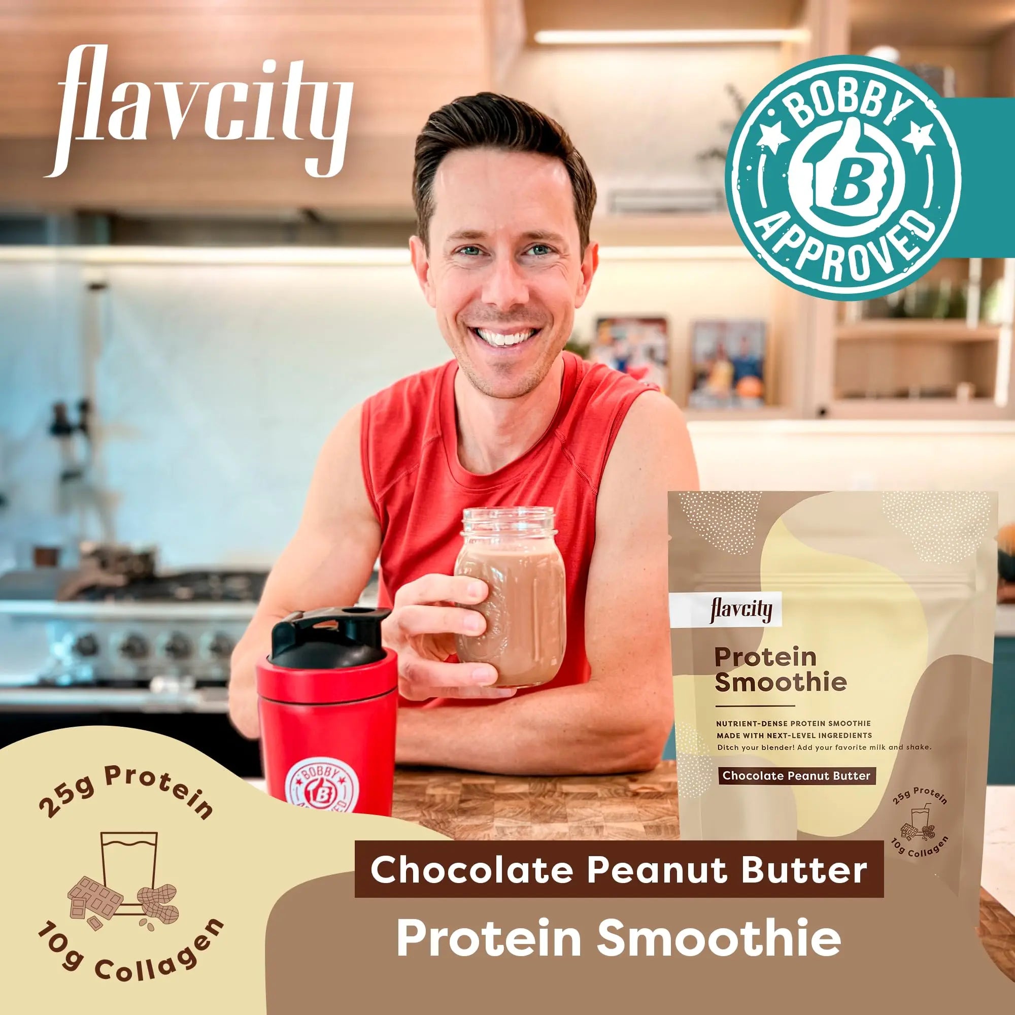 FlavCity Protein Powder Smoothie, Chocolate Peanut Butter - 100% Grass-Fed Whey Pro FlavCity Au supplements