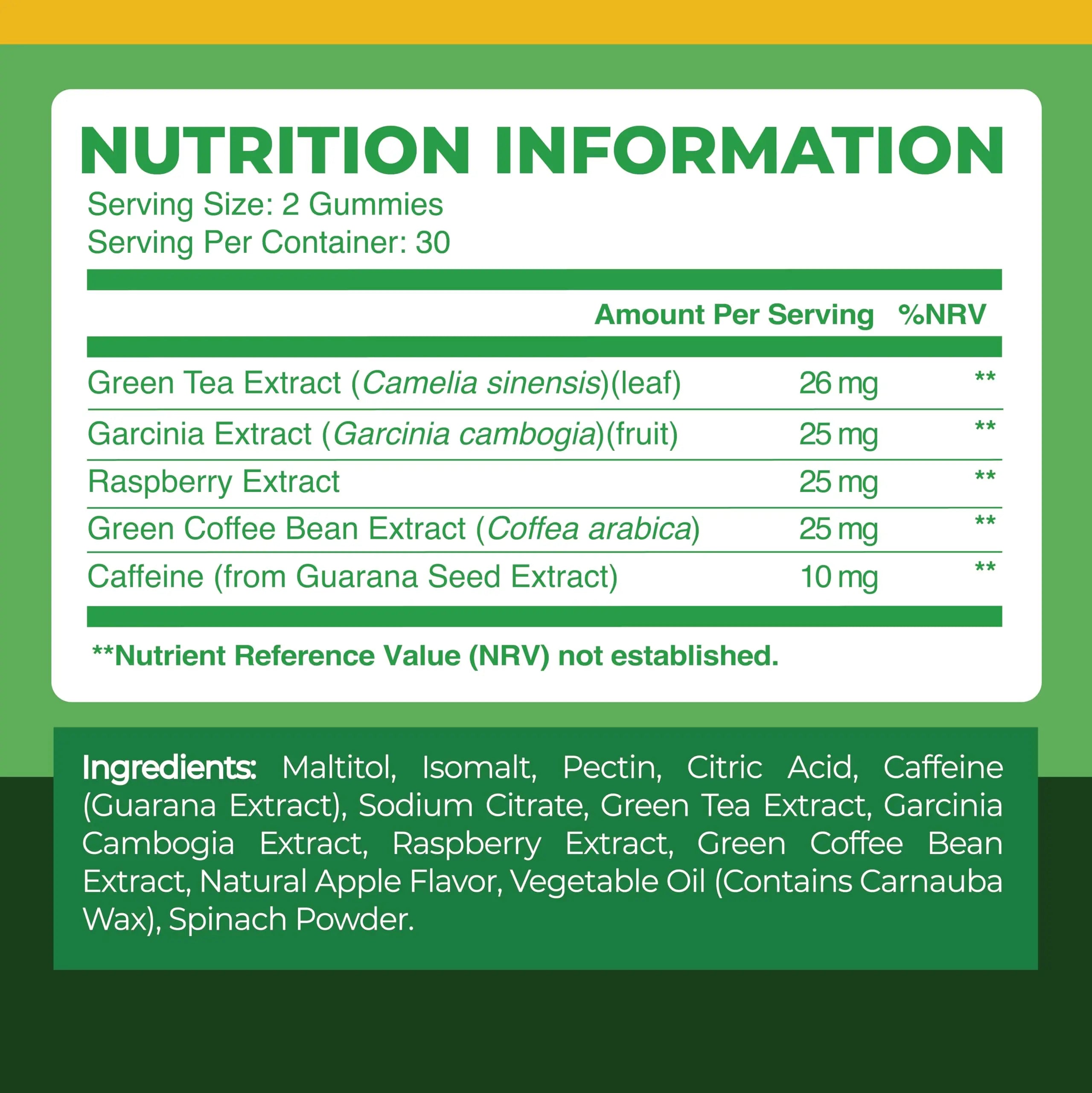 Nobi Nutrition Green Tea Fat Burner Gummies for Weight Loss | Metabolism Boost Nobi Nutrition Au supplements