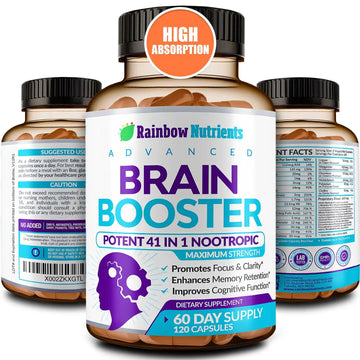 40-in-1 Brain Booster Supplements for Memory, Focus, Clarity, Energy, Performance Rainbow Nutrients, LLC Au supplements