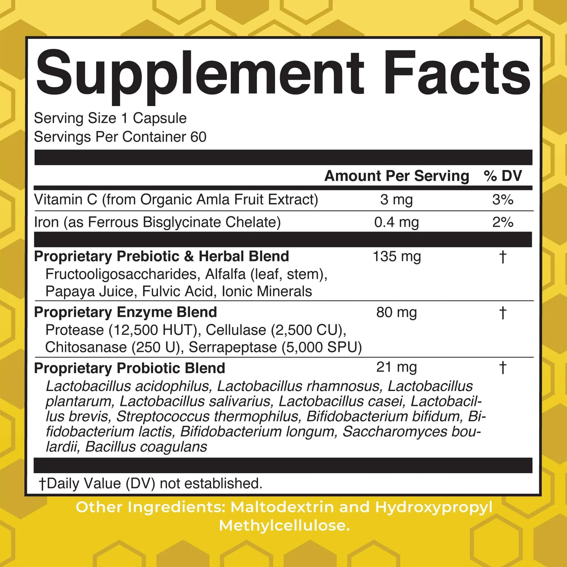 MaryRuth Organics Gut Flora Health+ Enzymes | Up to 2 Month Supply | Prebiotic Probiotic Digestive Enzymes Blend for Healthy Gut Biome & Digestive Support | Gastrointestinal Health | 60 Capsules MARYRUTH'S Au supplements