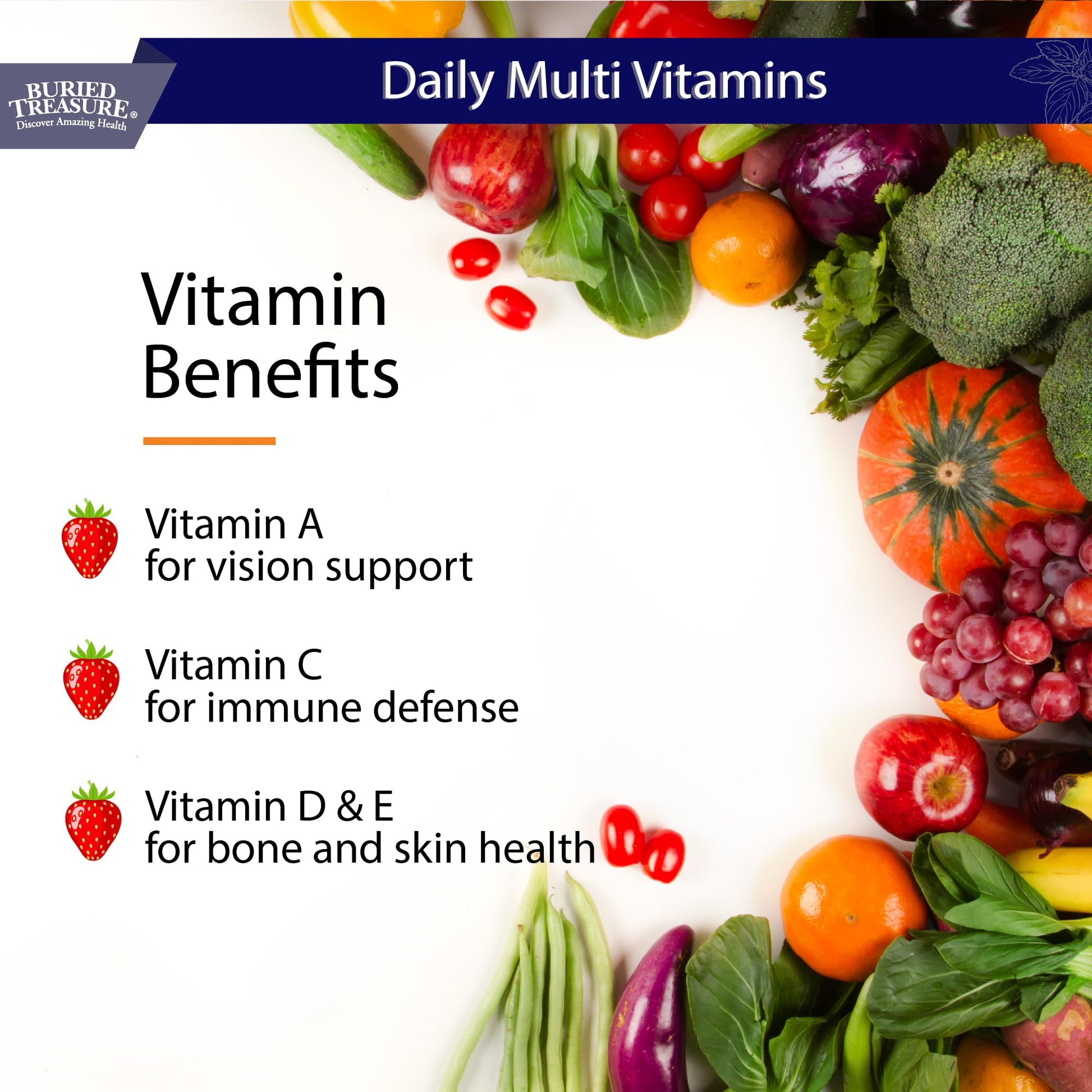 Buried Treasure Daily Nutrition Liquid Multivitamin and Mineral Supplement with Trace Minerals, Superfoods, Vitamin A, B-Complex, C, D, E, Methylfolate, Biotin, Magnesium, Zinc, Resveratrol, 32 serv Buried Treasure Au supplements