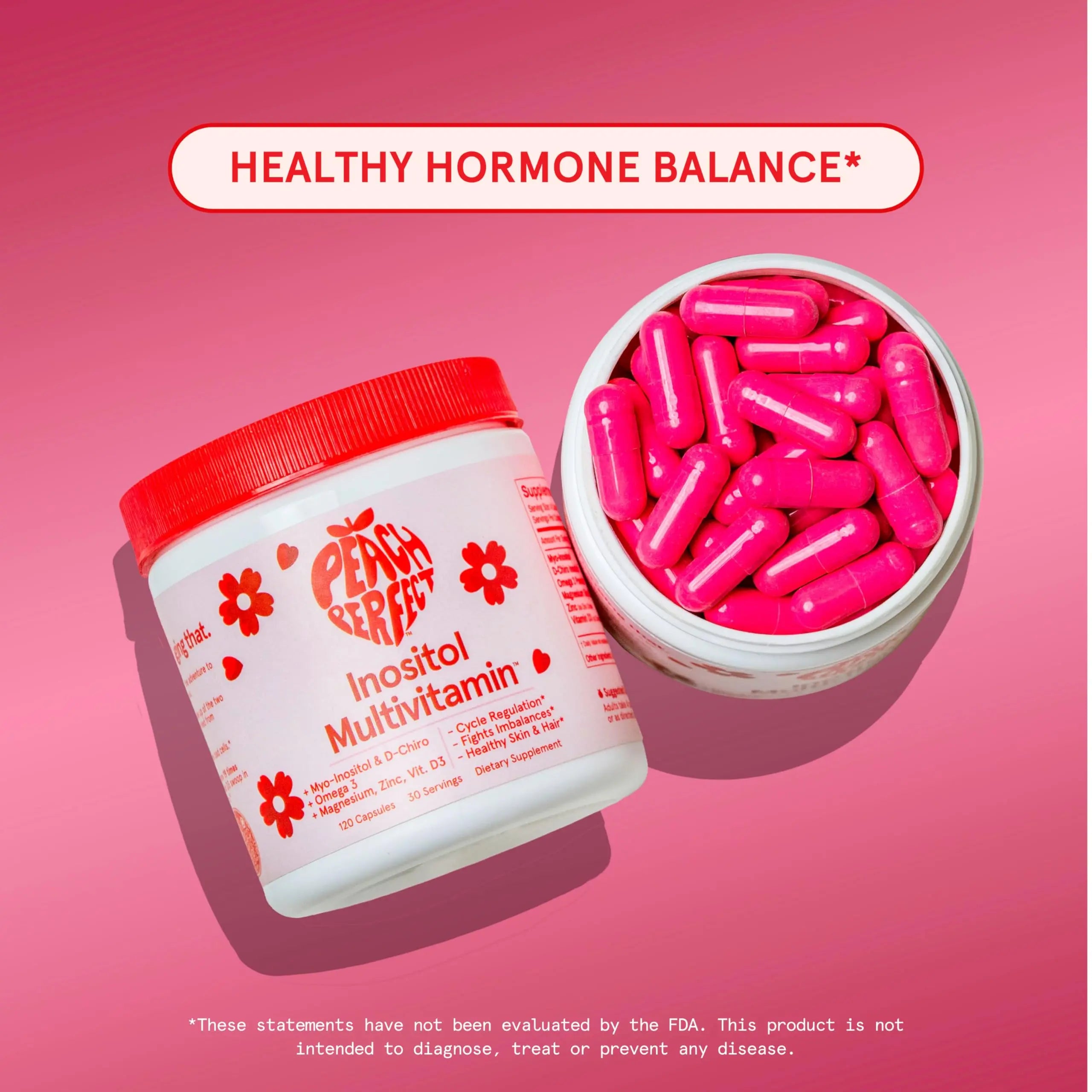 Peach Perfect Inositol Multivitamin – Myo-Inositol & D-Chiro 40:1 Blend, Omega-3, Vitamin D3, Magnesium, Zinc – Supports Women’s Health Peach Perfect Au supplements