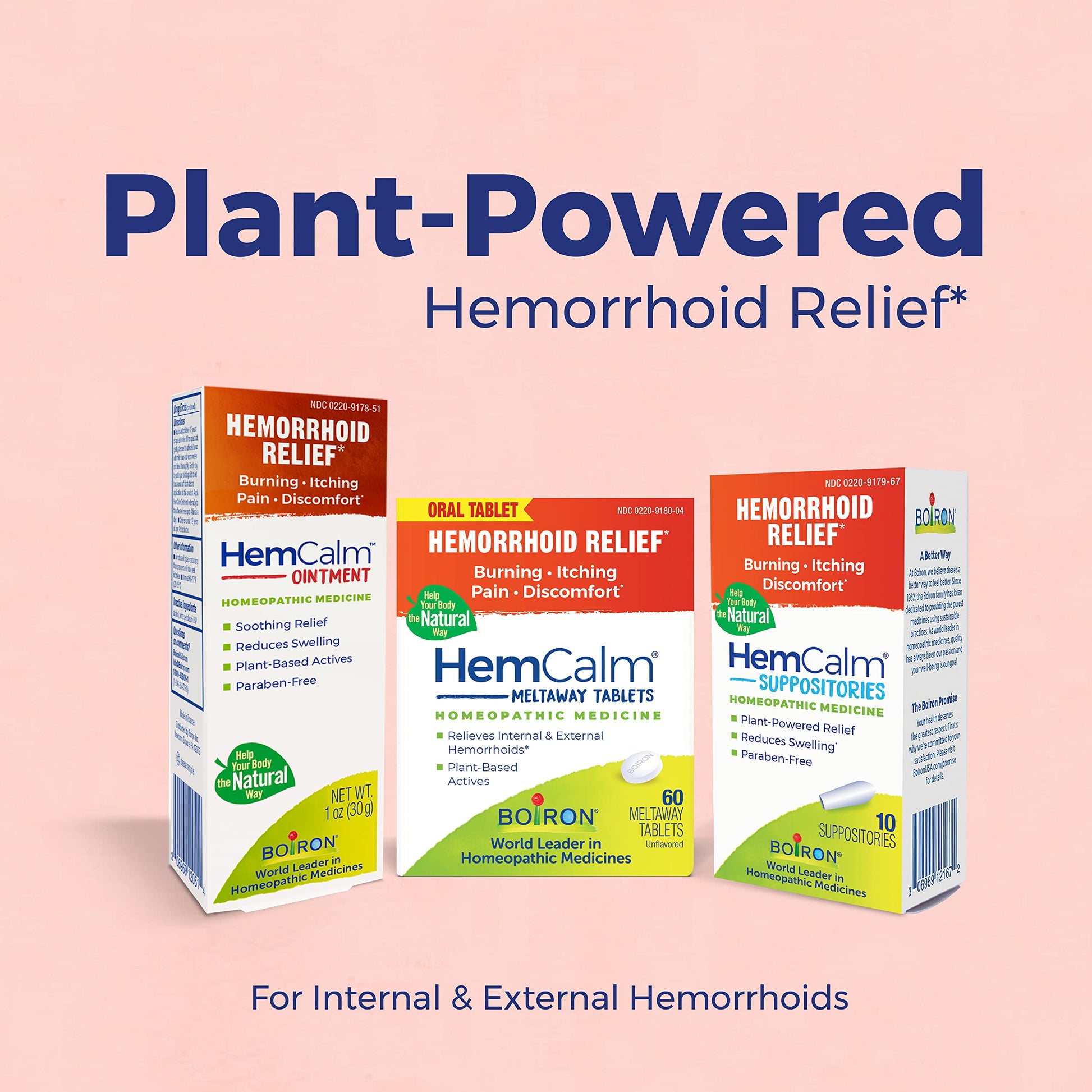 Boiron HemCalm Suppositories for Hemorrhoid Relief of Pain, Itching, Swelling or Discomfort - 10 Count (Pack of 2) Boiron Au supplements