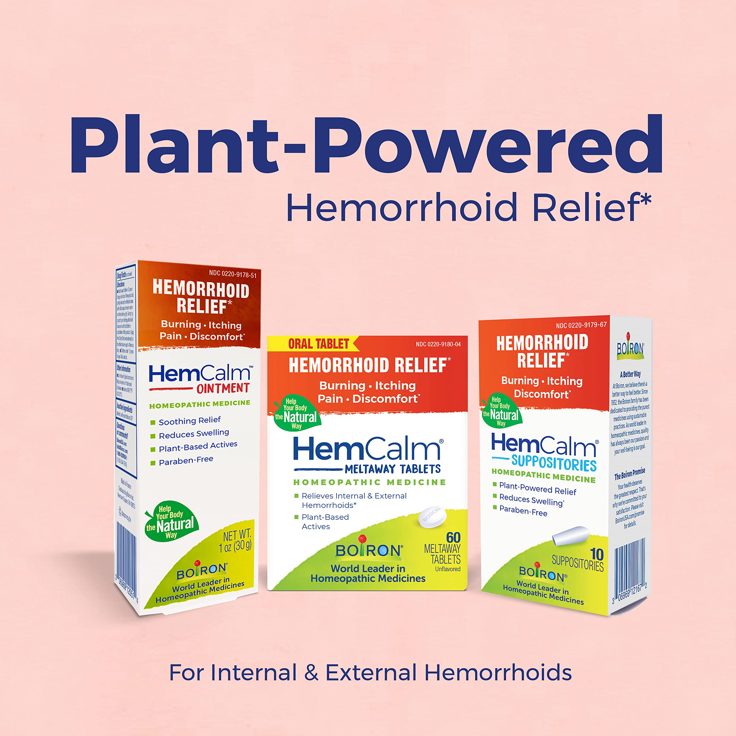 Boiron HemCalm Suppositories for Hemorrhoid Relief of Pain, Itching, Swelling or Discomfort - 10 Count (Pack of 2) Boiron Au supplements