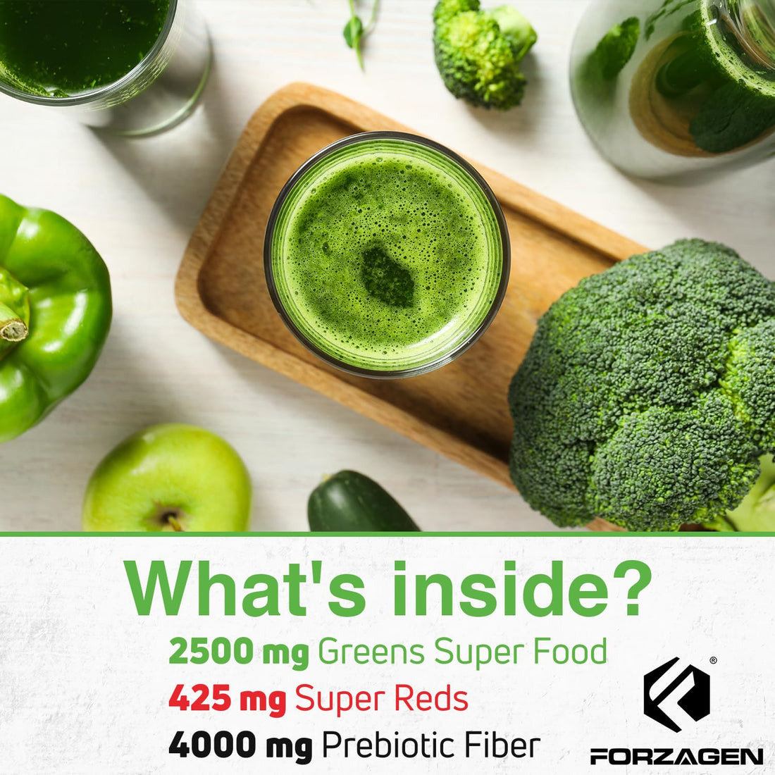 Forzagen Vegan Greens & Reds Superfood Powder - Organic Super Greens Powder | Premium Veggie Powder Supplement | 35 Servings Reds and Greens Superfood Powder Forzagen Au supplements