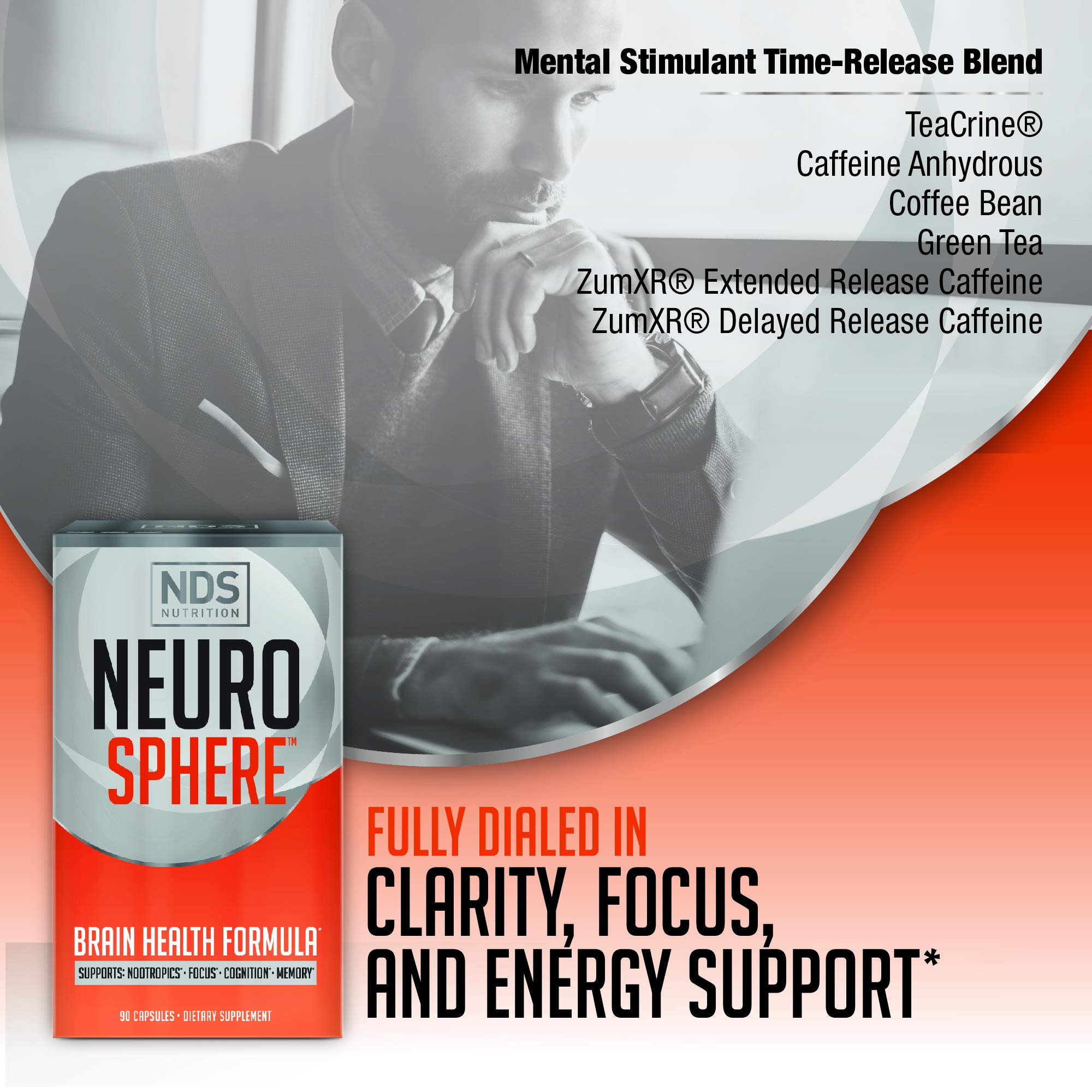 FitLife Brands Nutrition Neuro Sphere - Brain Health Formula - Nootropic, Increase Focus and Energy, Enhance Concentration, Antioxidant and Immunity Support - 90 Capsules FitLife Brands Au supplements