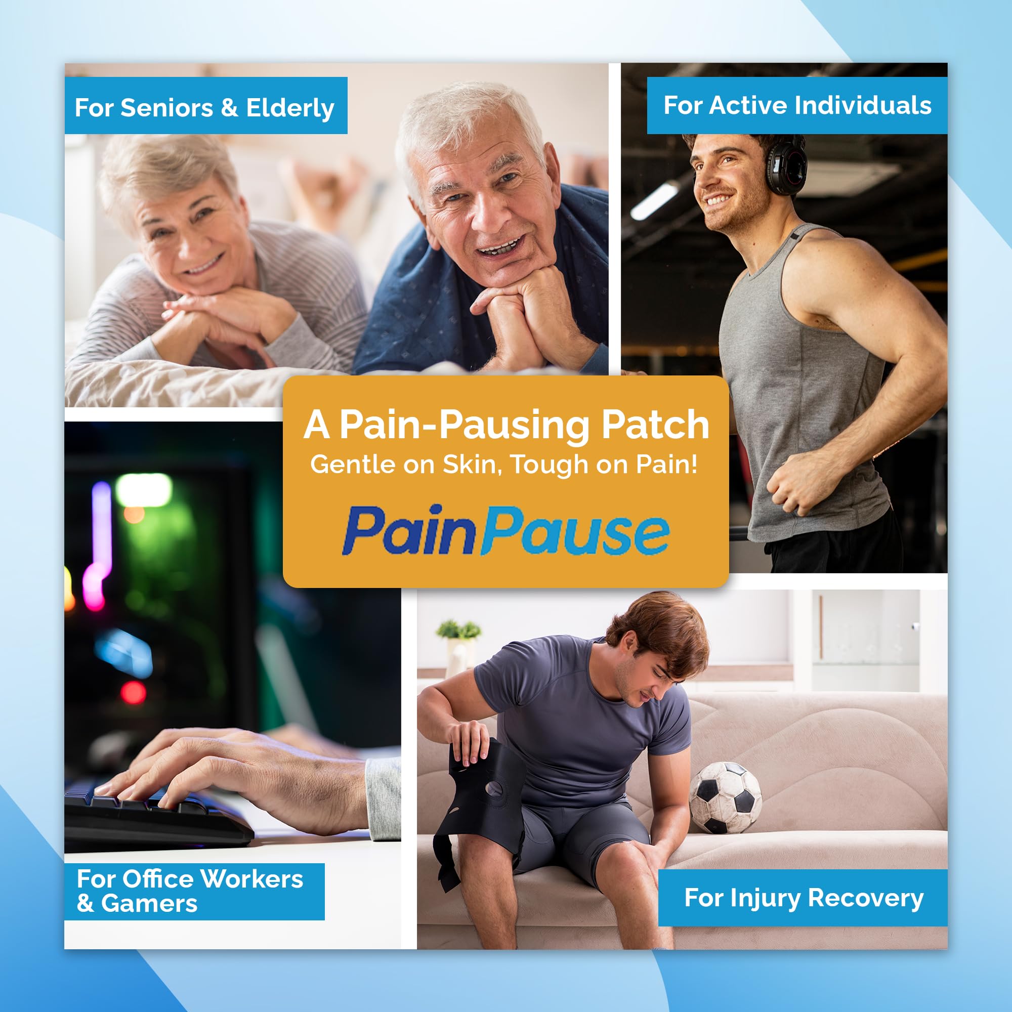 PainPause Long Lasting Pain Relief - Back, Hip, Knee, Neck, Plantar Fasciitis, and Others - Relief for Up to 7 Days, Clinically Tested, 4 Devices in 2 Pouches PainPause Au supplements