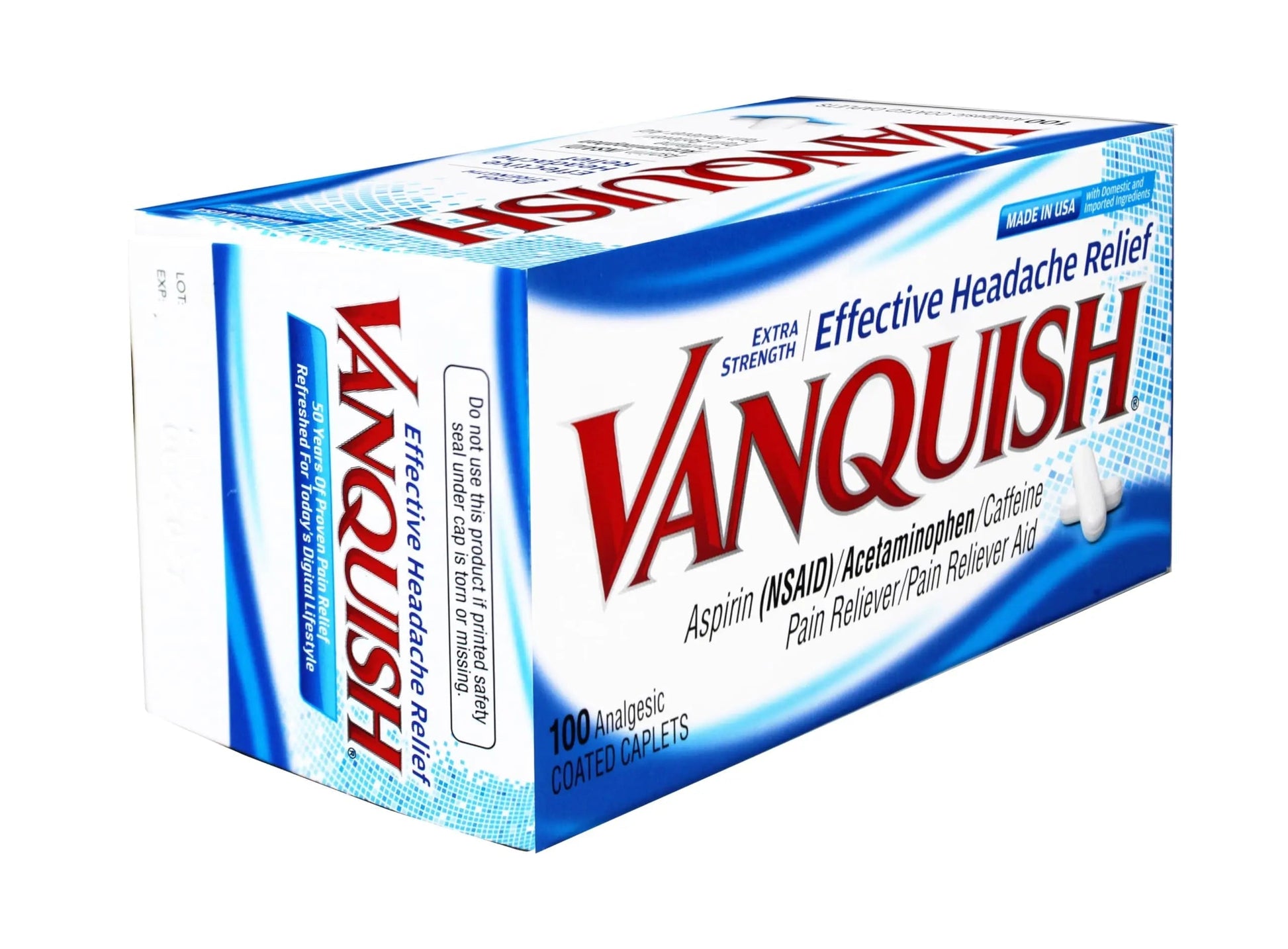 Vanquish Extra Strength Pain Reliever Caplets-100 ct. (Pack of 3) Vanquish Au supplements
