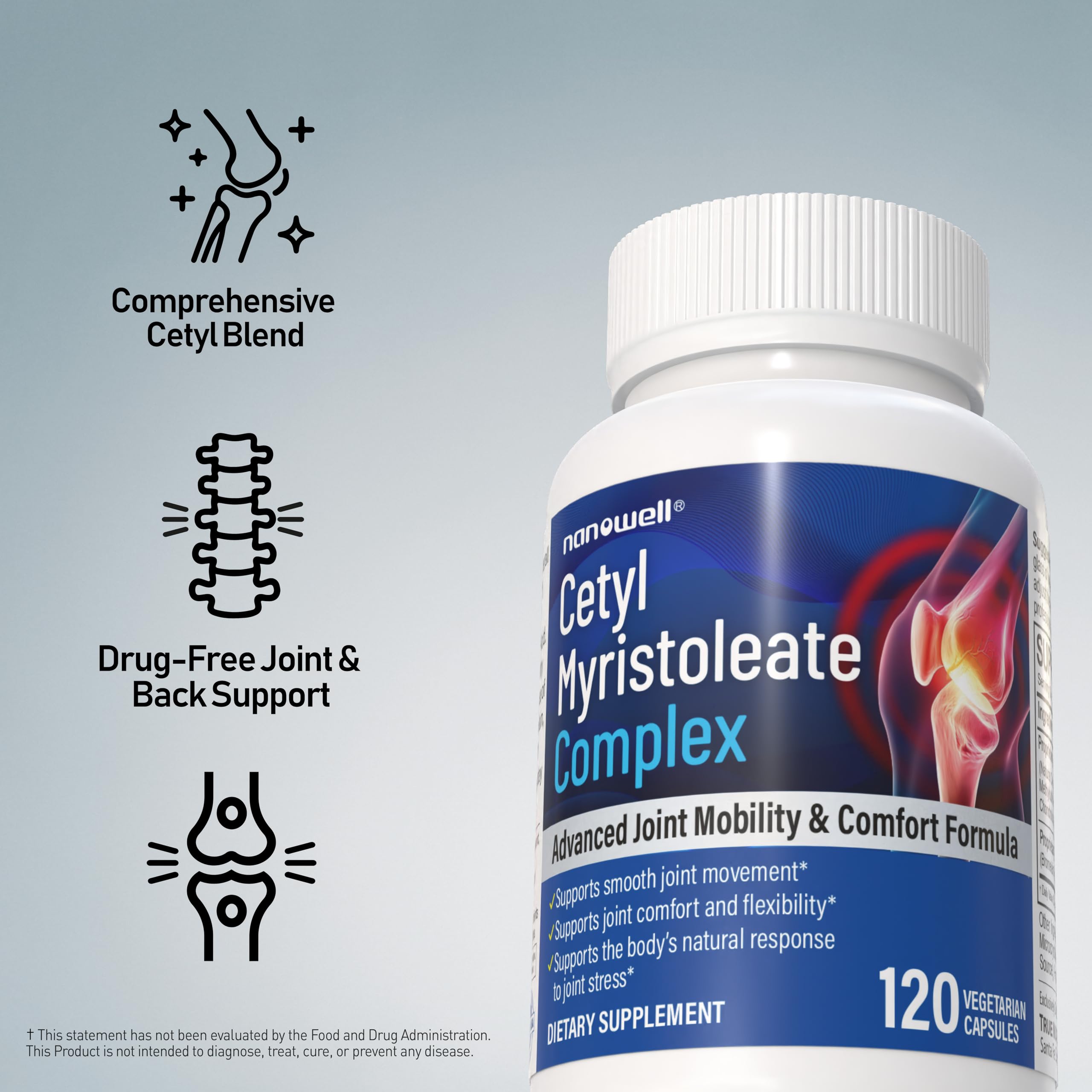 Cetyl Myristoleate Complex, CMO Advanced Joint Mobility & Comfort Formula 120 Capsules NANOWELL Au supplements