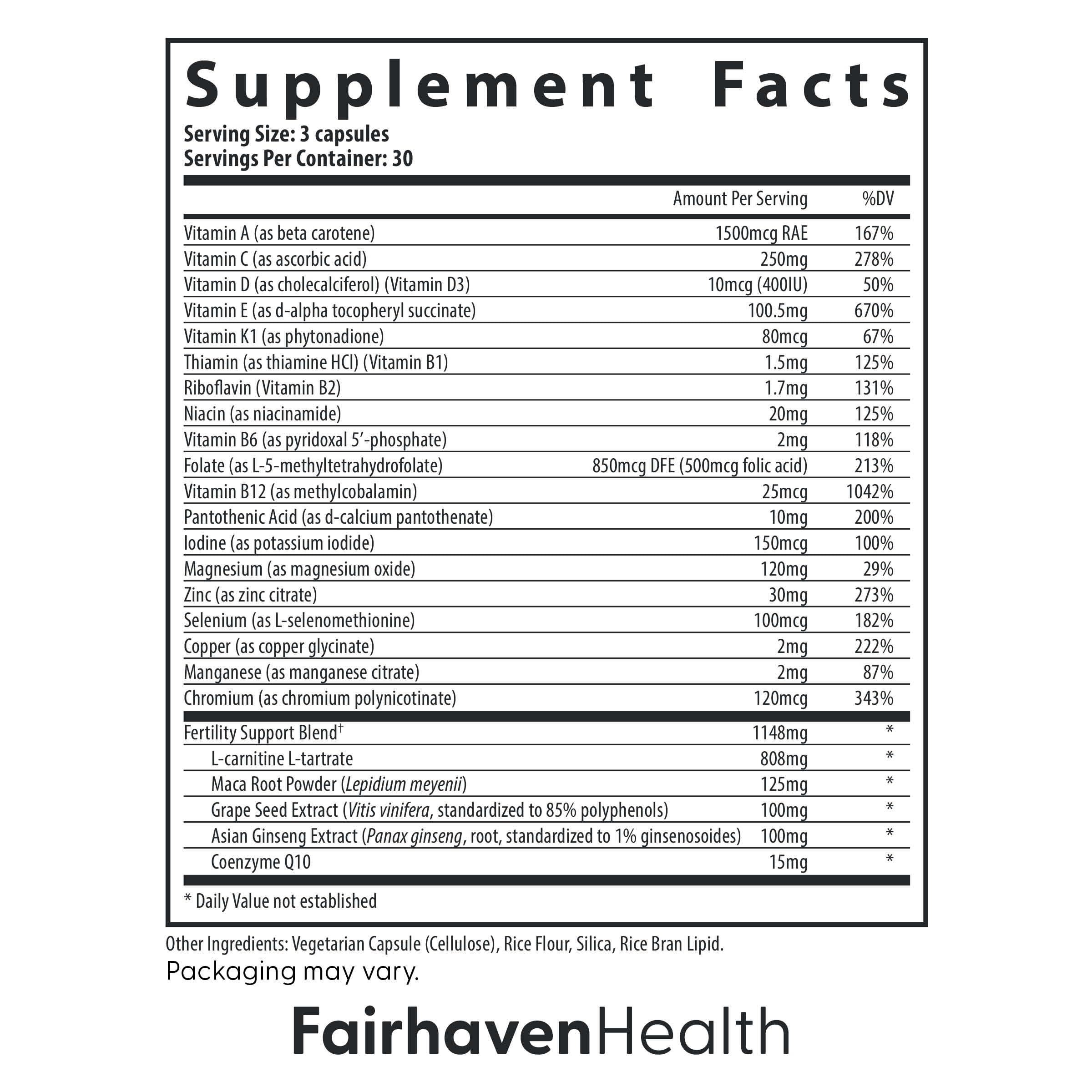 Fairhaven Health FertilAid for Men | Male Fertility Supplement for Count and Motility | Pre-Conception Support with L-Carnitine, CoQ10