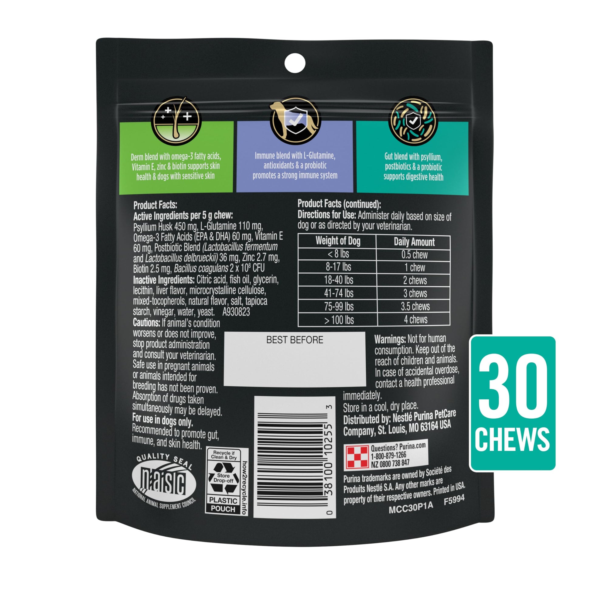 Purina Pro Plan Veterinary Supplements Multi Care Dog Supplements - 30 ct. Pouch Pro Plan Veterinary Diets Au supplements