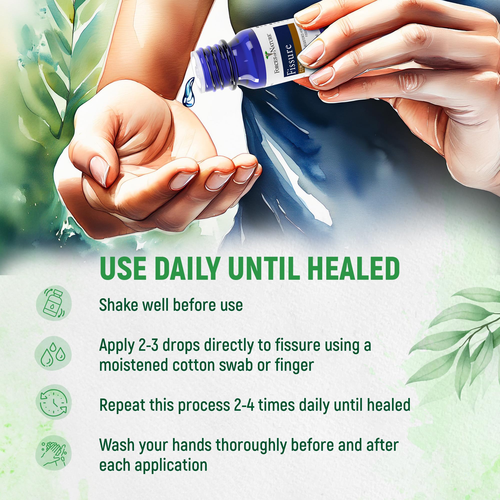 Forces of Nature Fissure Control, Organic Homeopathic Treatment with Witch Hazel for Anal Fissures, Hemorrhoid Related Irritation & Discomfort, Fast, Natural Topical Relief, 1 Fl Oz Forces of Nature Au supplements