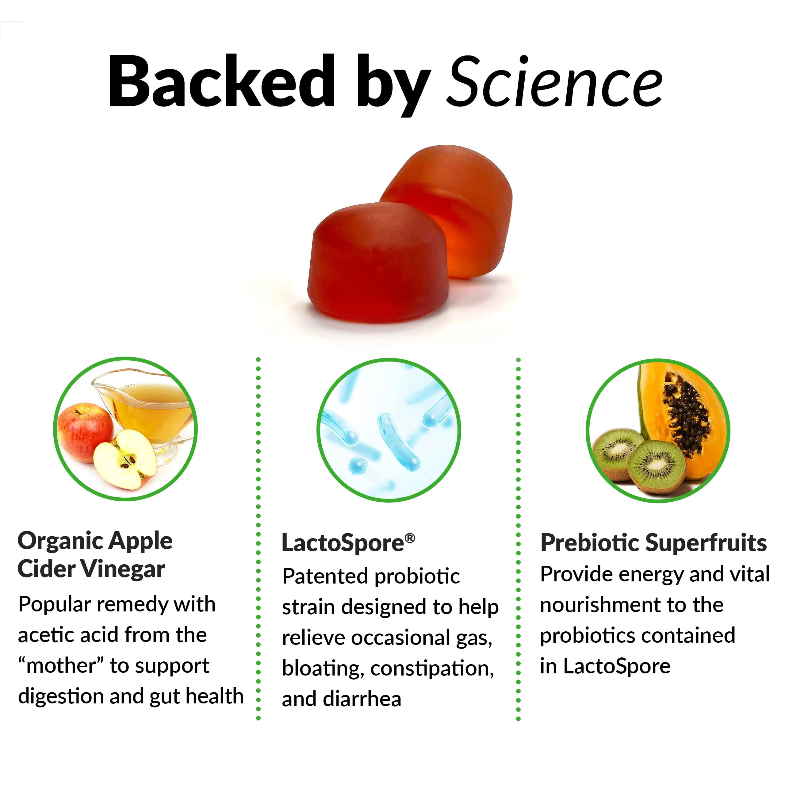 Force Factor ProbioSlim Apple Cider Vinegar Gummies with Organic, LactoSpore & Nature' Force Factor Au supplements