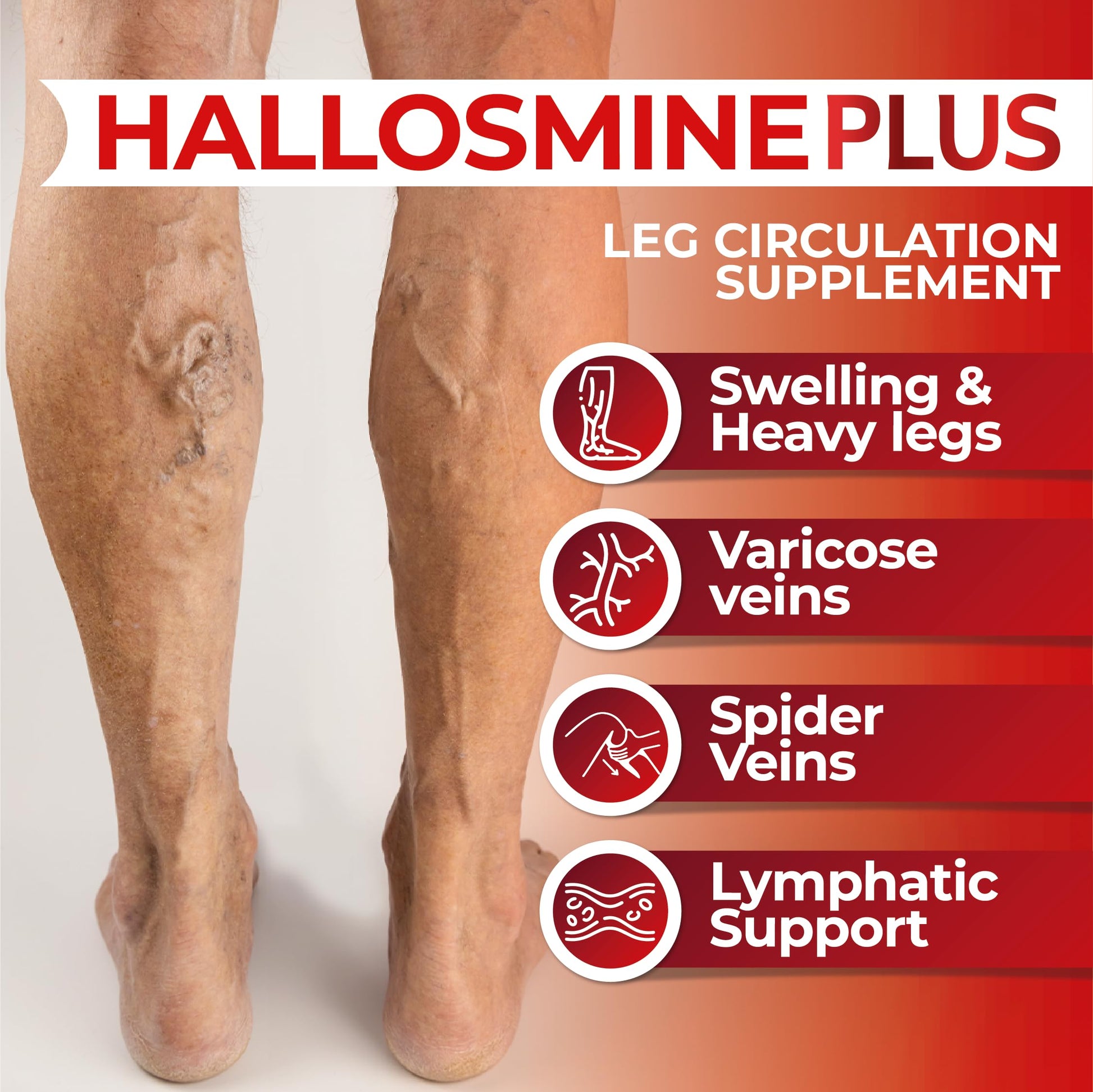 Hallusa Natural Hallosmine Ultra Diosmin 500mg & Hesperidin 150mg – Heavy Legs, Swelling & Vein - Blood Circulation Supplements, 60 Caps Hallusa Natural Au supplements