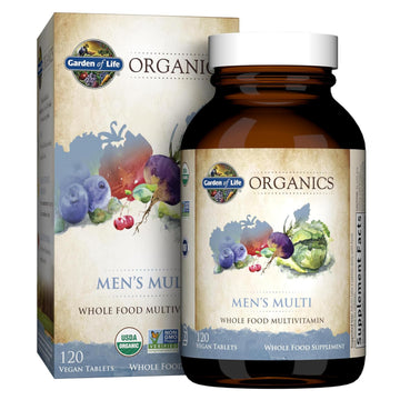 Garden of Life Organics Whole Food Multivitamin for Men, 120 Tablets, Vegan Mens Vitamins and Minerals for Health and Well-Being, Certified Organic Vegan Multi Garden of Life Au supplements