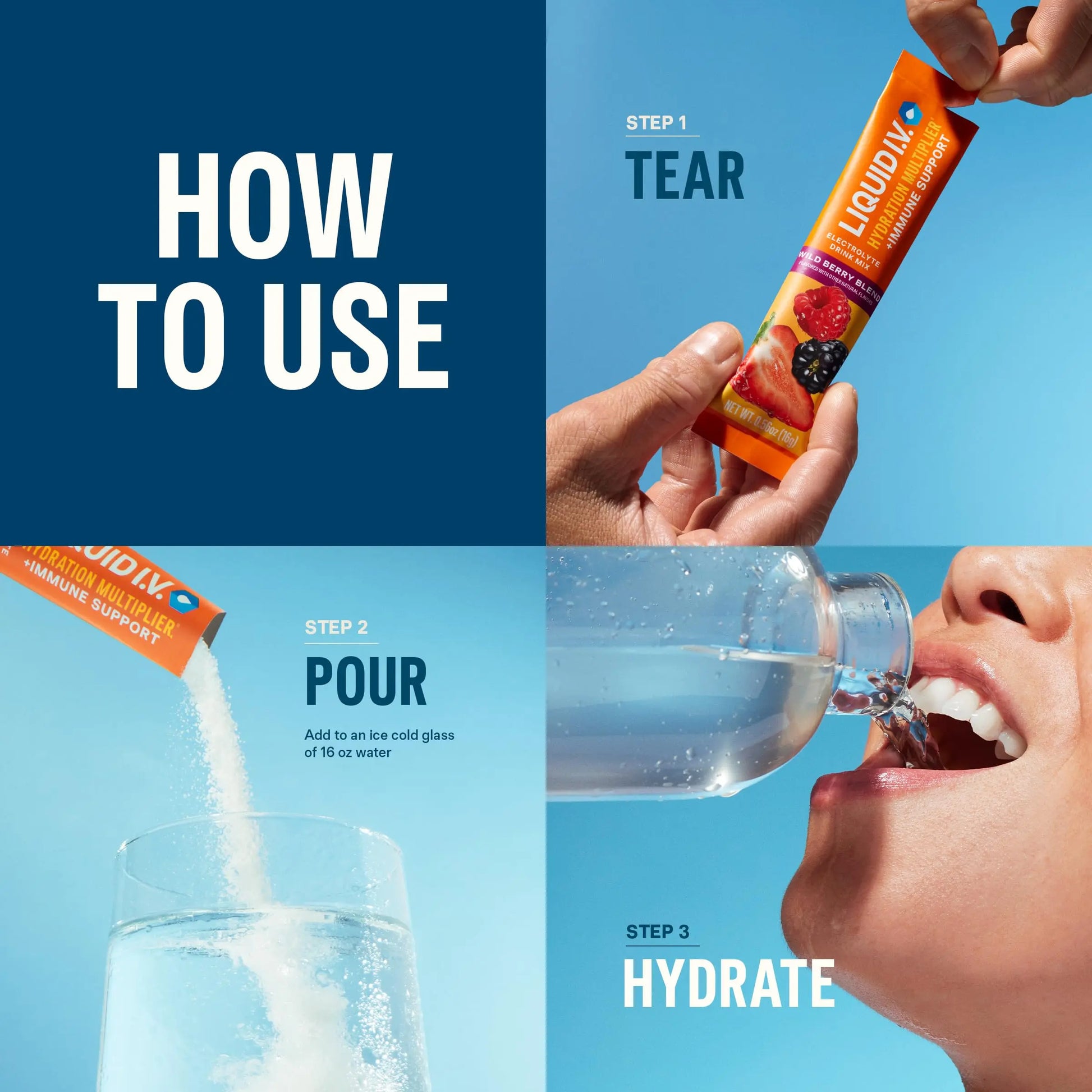 Liquid I.V.® Hydration Multiplier +Immune Support - Tangerine | Electrolyte Powder Drink Mix | 1 Pack (14 Servings) Liquid I.V. Au supplements