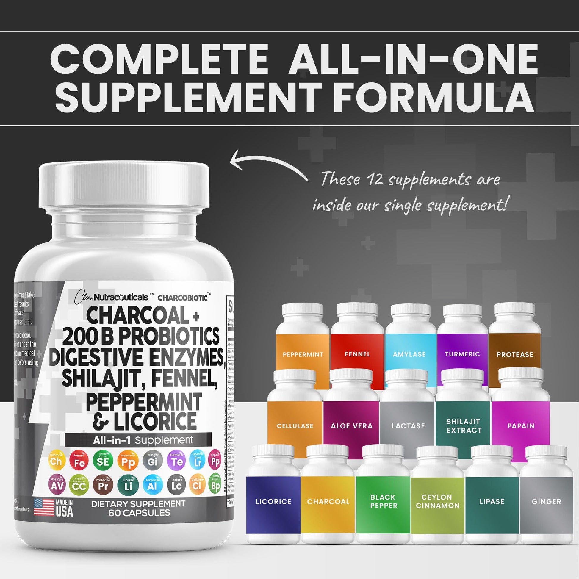 Clean Nutra Activated Charcoal Capsules 1000mg Shilajit 5000mg Pills Clean Nutraceuticals Au supplements
