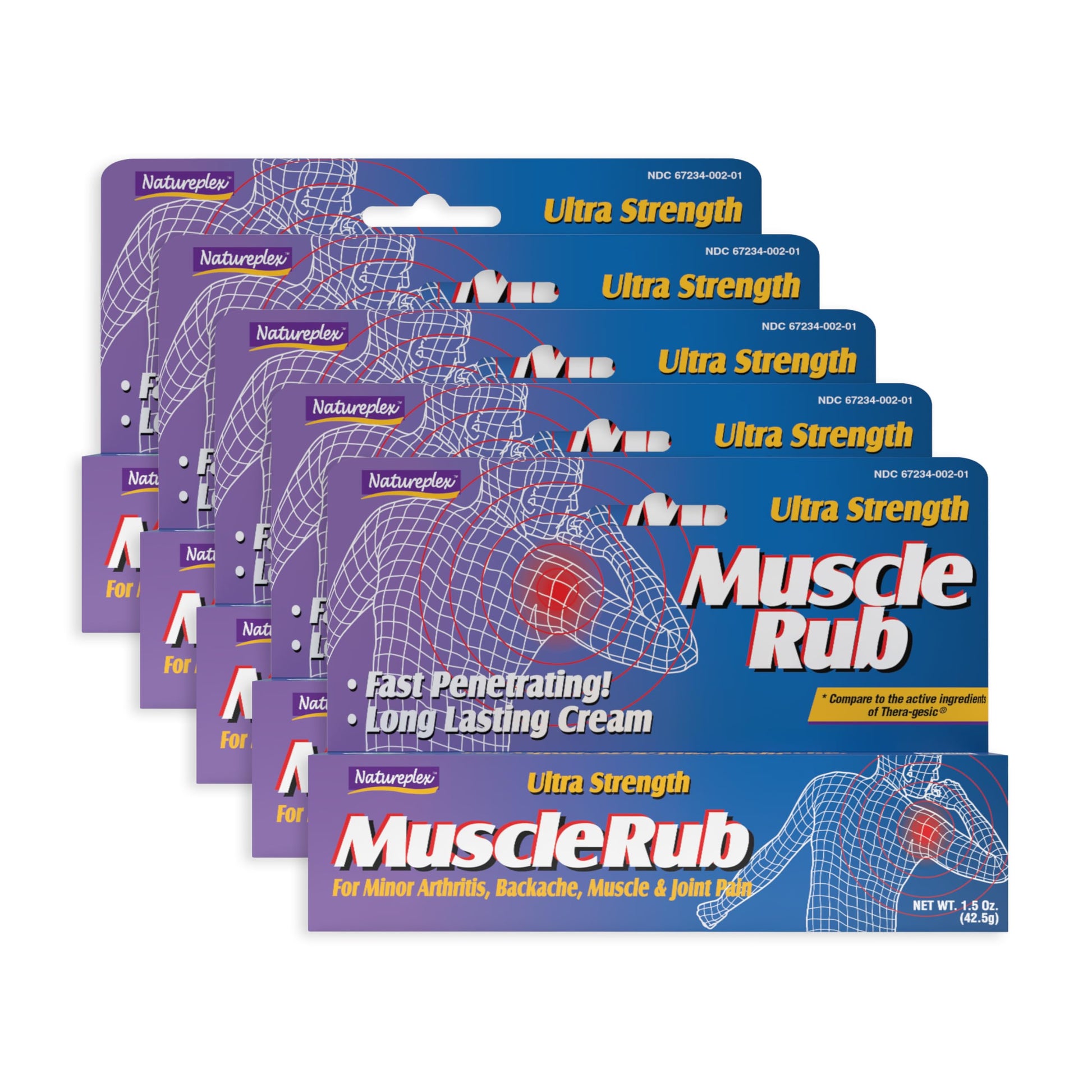 Natureplex Ultra Strength Muscle Rub Cream 1.5 oz (Pack of 5) – Menthol & Methyl Salicylate, Fast-Penetrating, Long-Lasting Relief for Muscle & Joint Discomfort (Minor Aches, Backache, Strains) Natureplex Au supplements